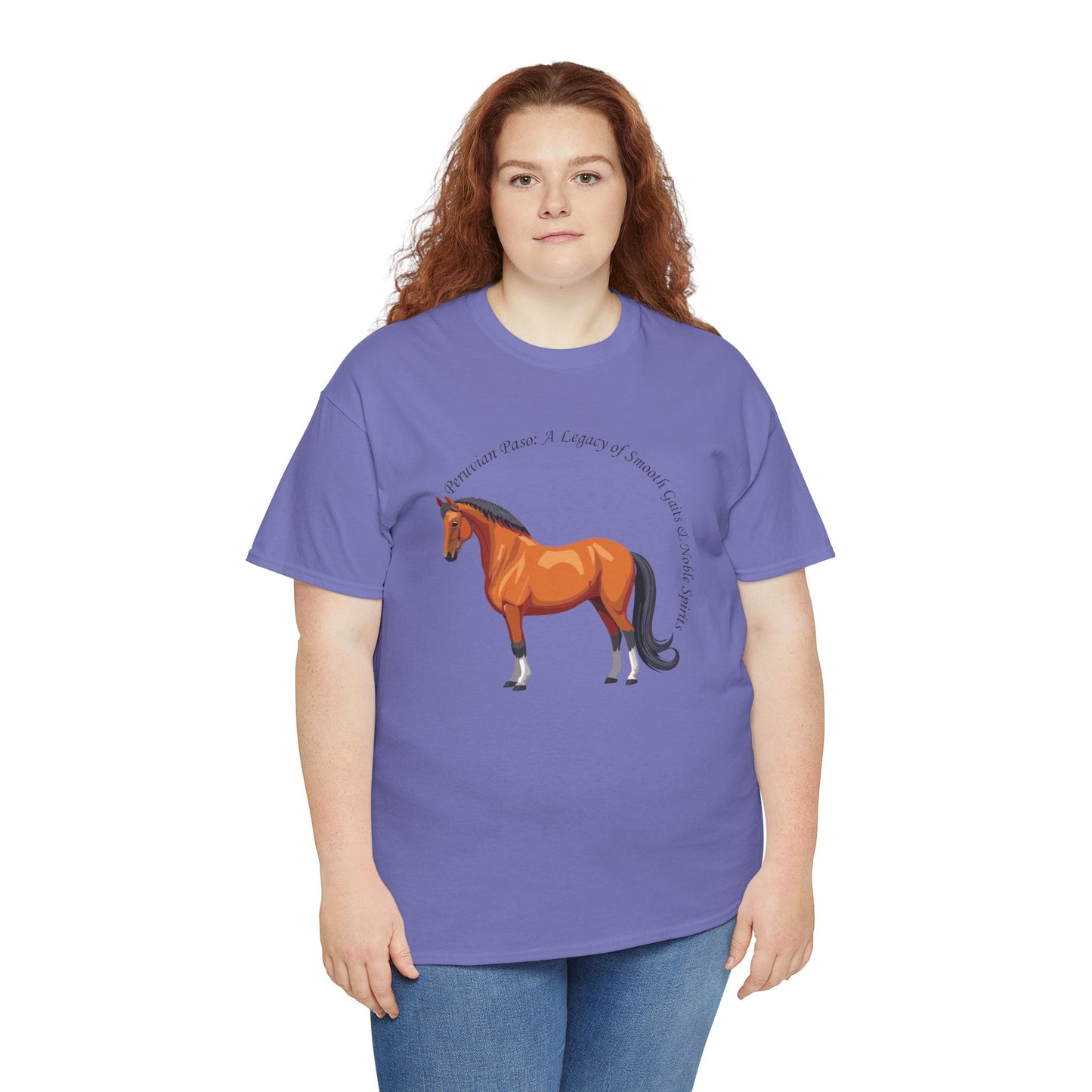 Peruvian Paso Passion Unisex Heavy Cotton Tee - Horse Graphic T-Shirt for Animal Lovers