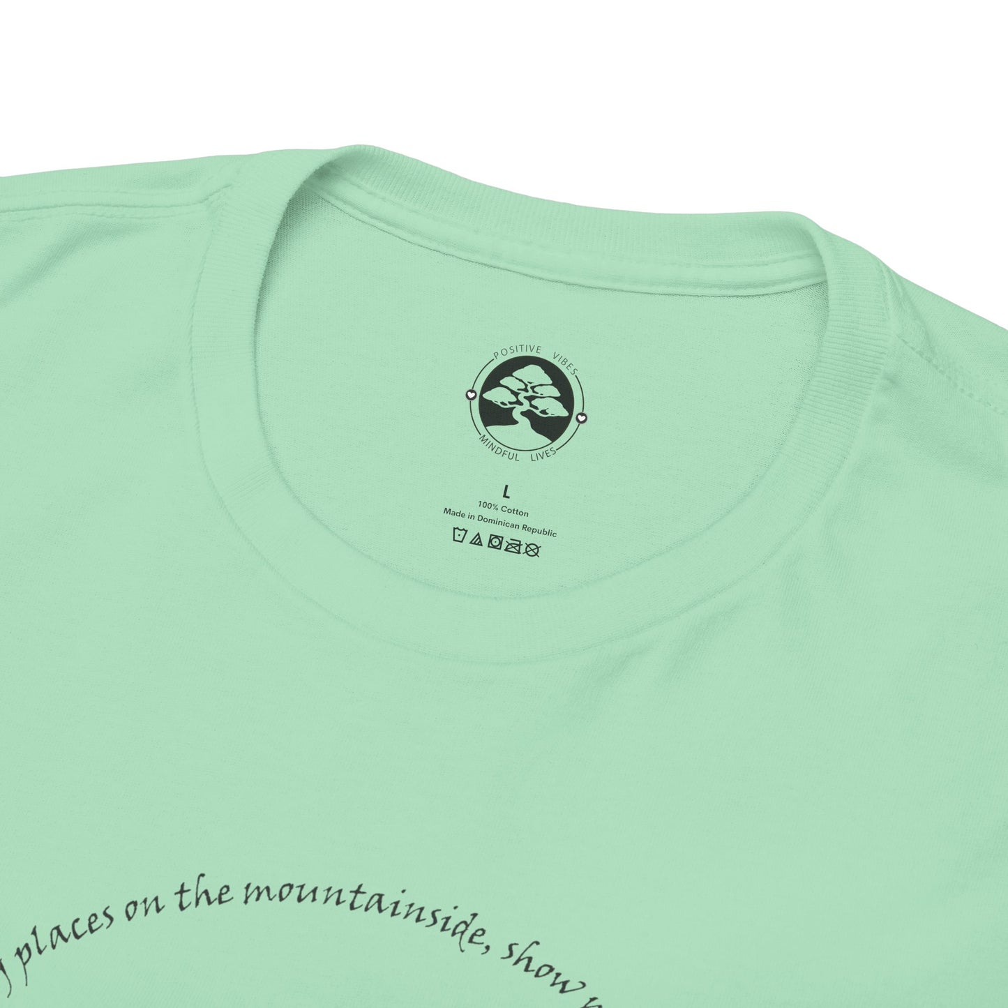 Camiseta unisex de algodón grueso inspirada en la naturaleza - con escritura