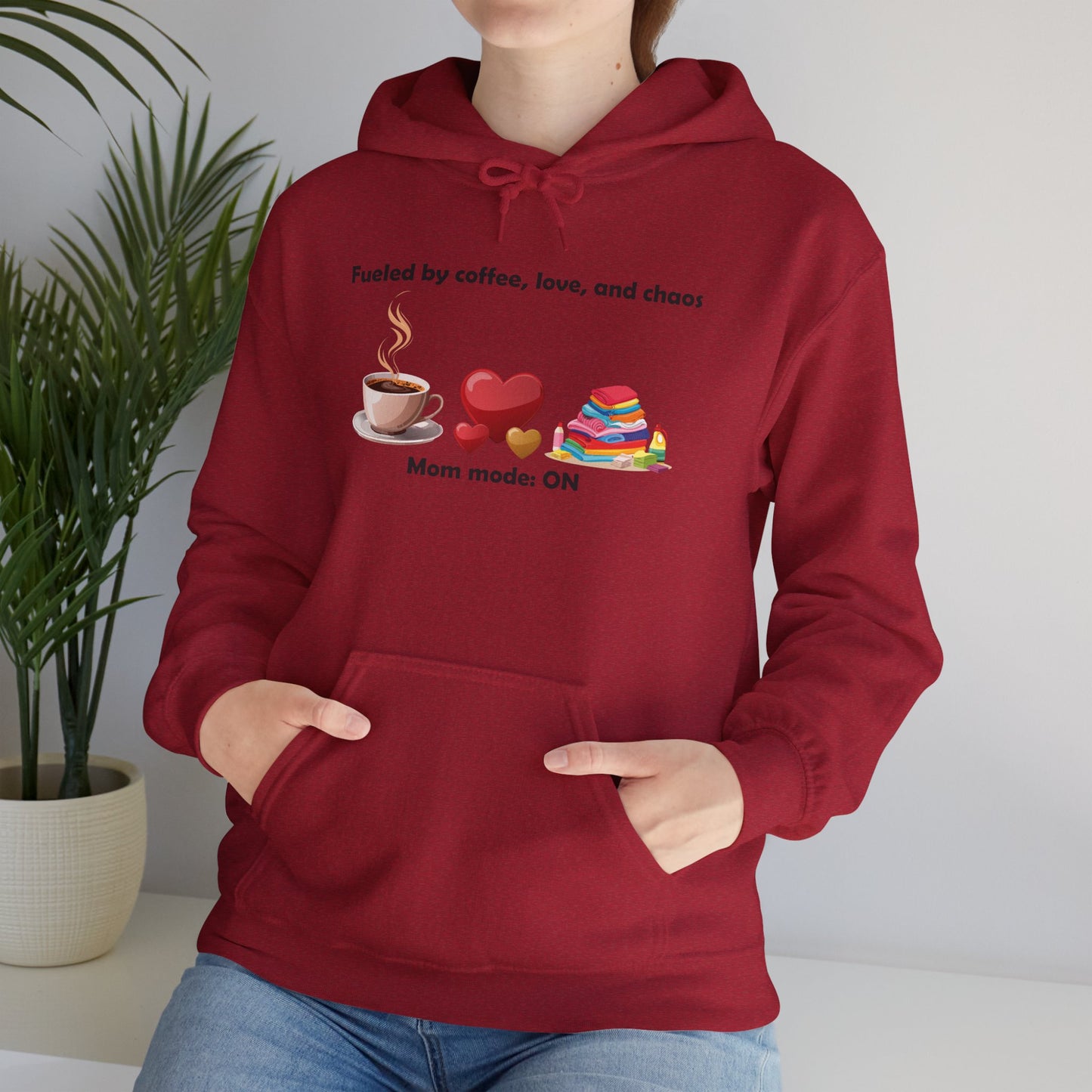 Mom Life Sweatshirt - Fueled by Coffee, Love, and Chaos