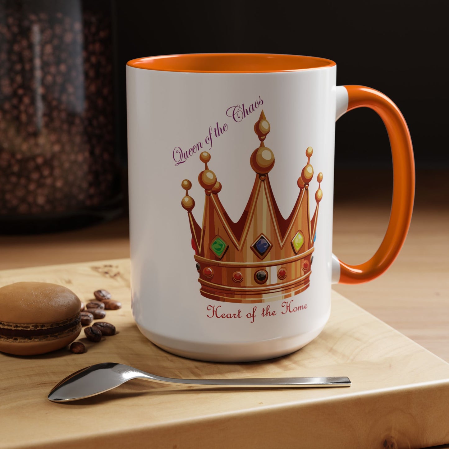 Queen of the Chaos Accent Coffee Mug - 11oz & 15oz - Perfect Gift for Home Decor