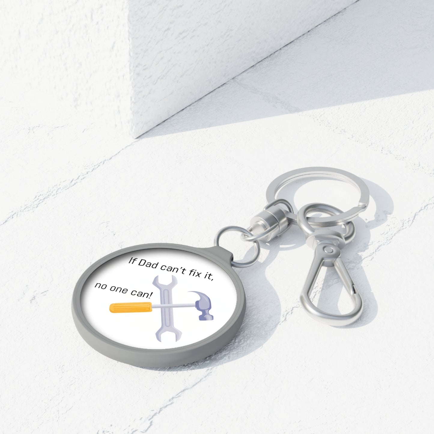 Dad's Fix-It Keyring Tag - Funny Tool Design Gift for Father's Day
