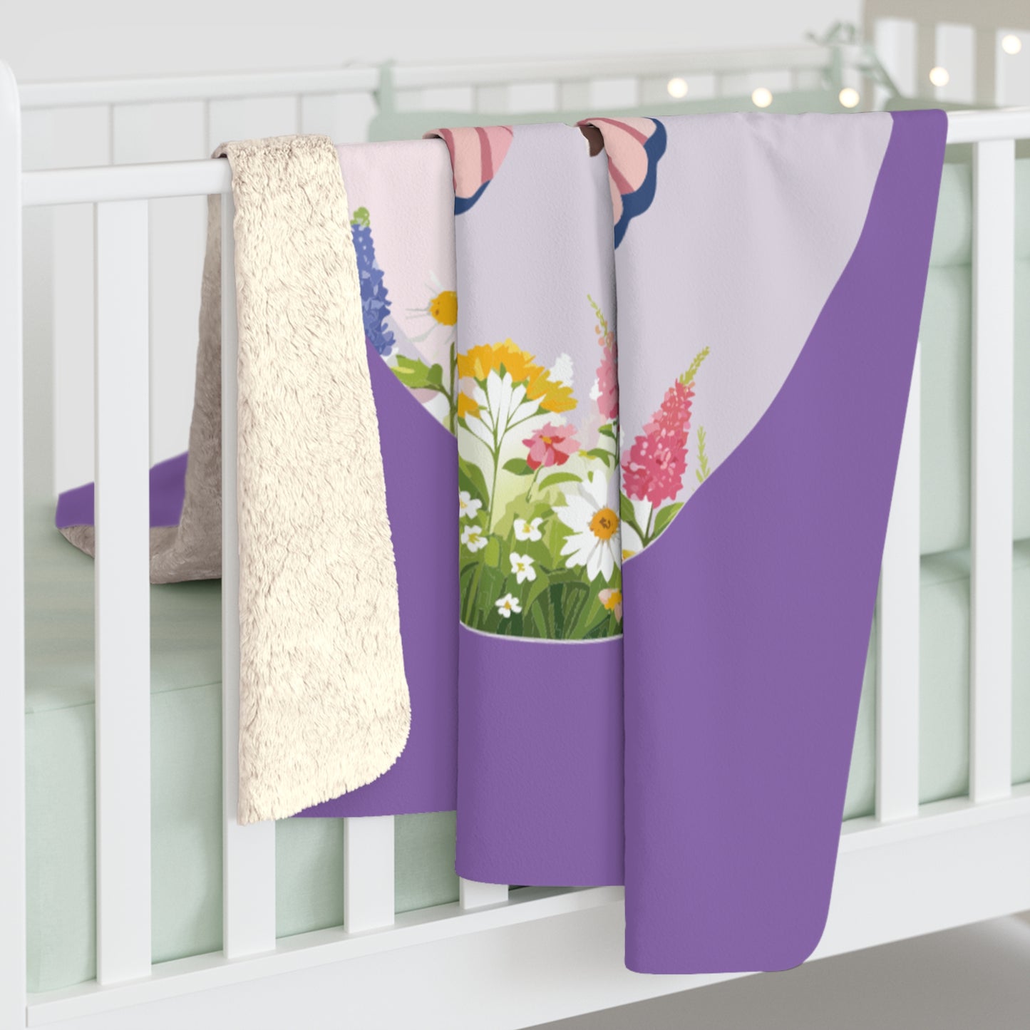 Moms Make Life Beautiful Sherpa Fleece Blanket