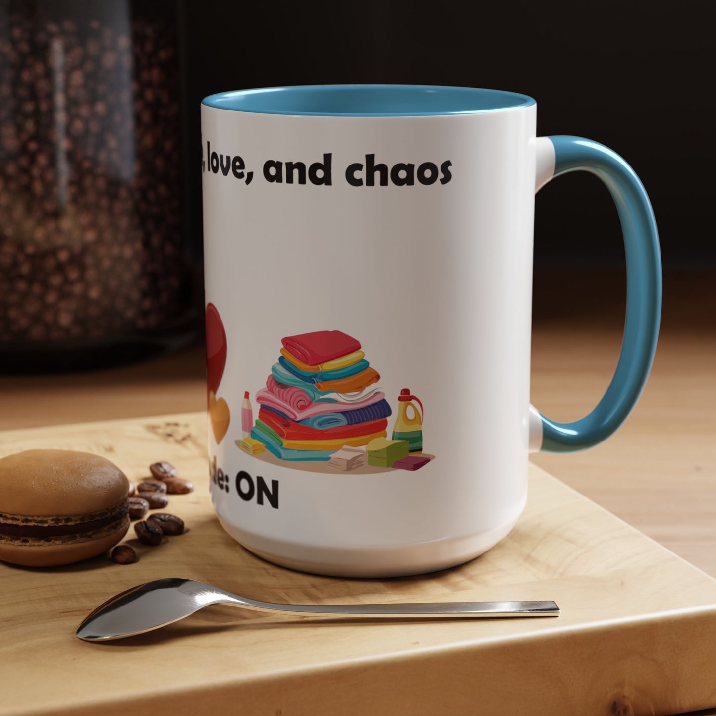 Mom Life Coffee Mug - 'Fueled by Coffee, Love & Chaos' - Perfect Gift for Moms