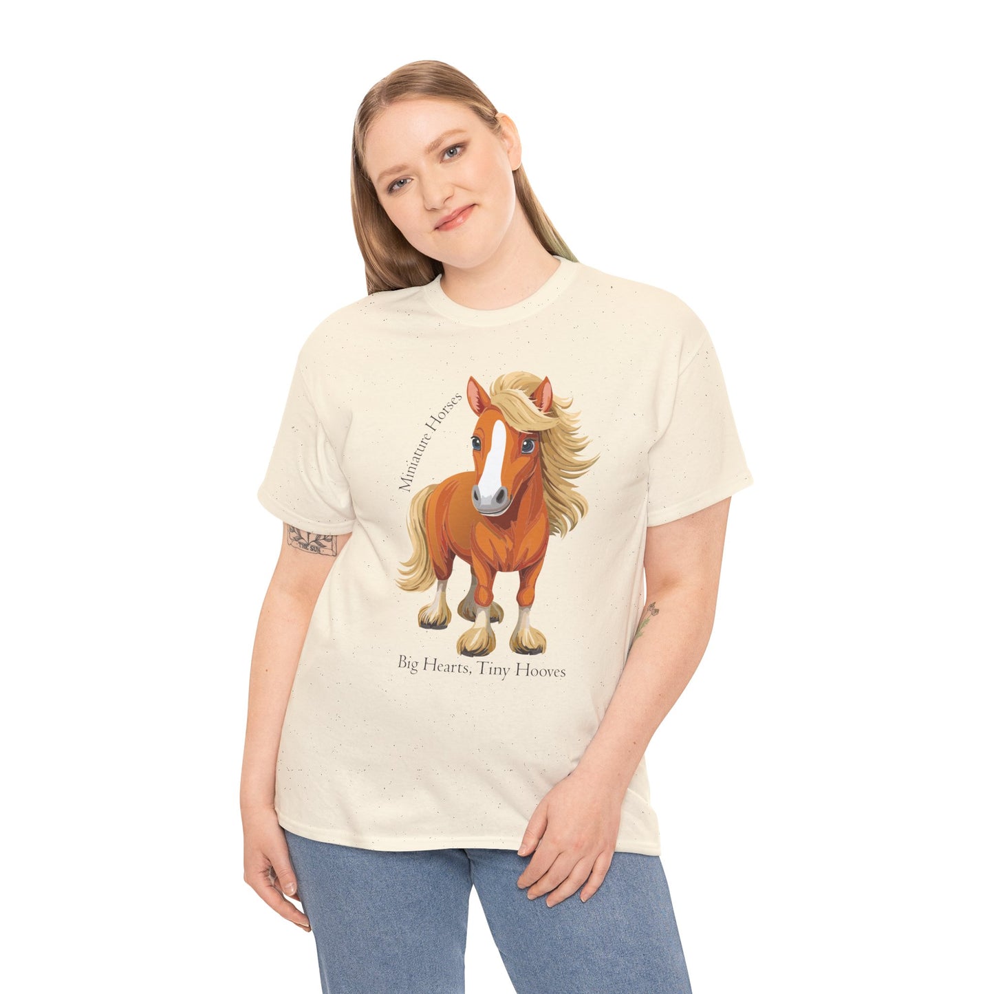 Miniature Horse Unisex Heavy Cotton Tee