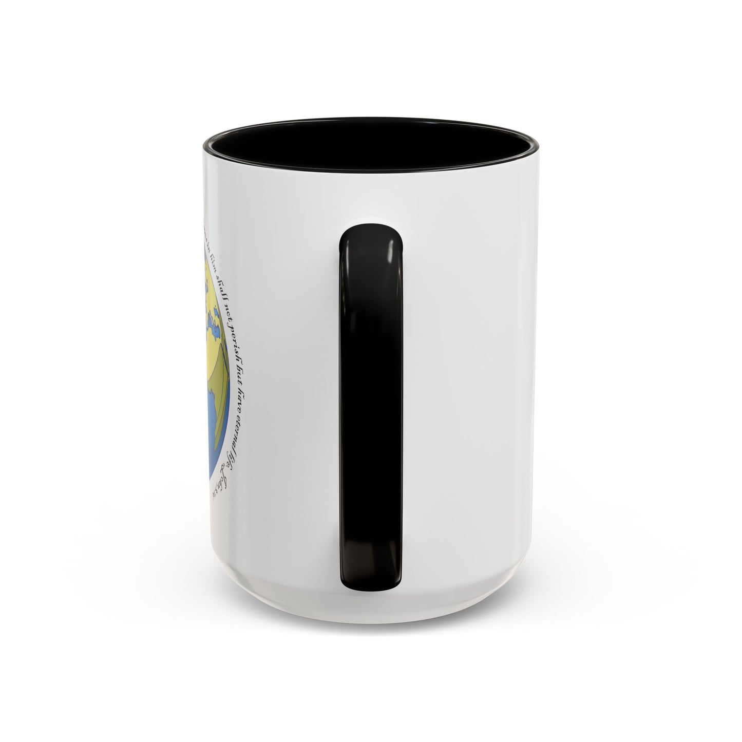 Taza de café con acento inspirador: diseño de fe y amor, perfecta para la motivación diaria.