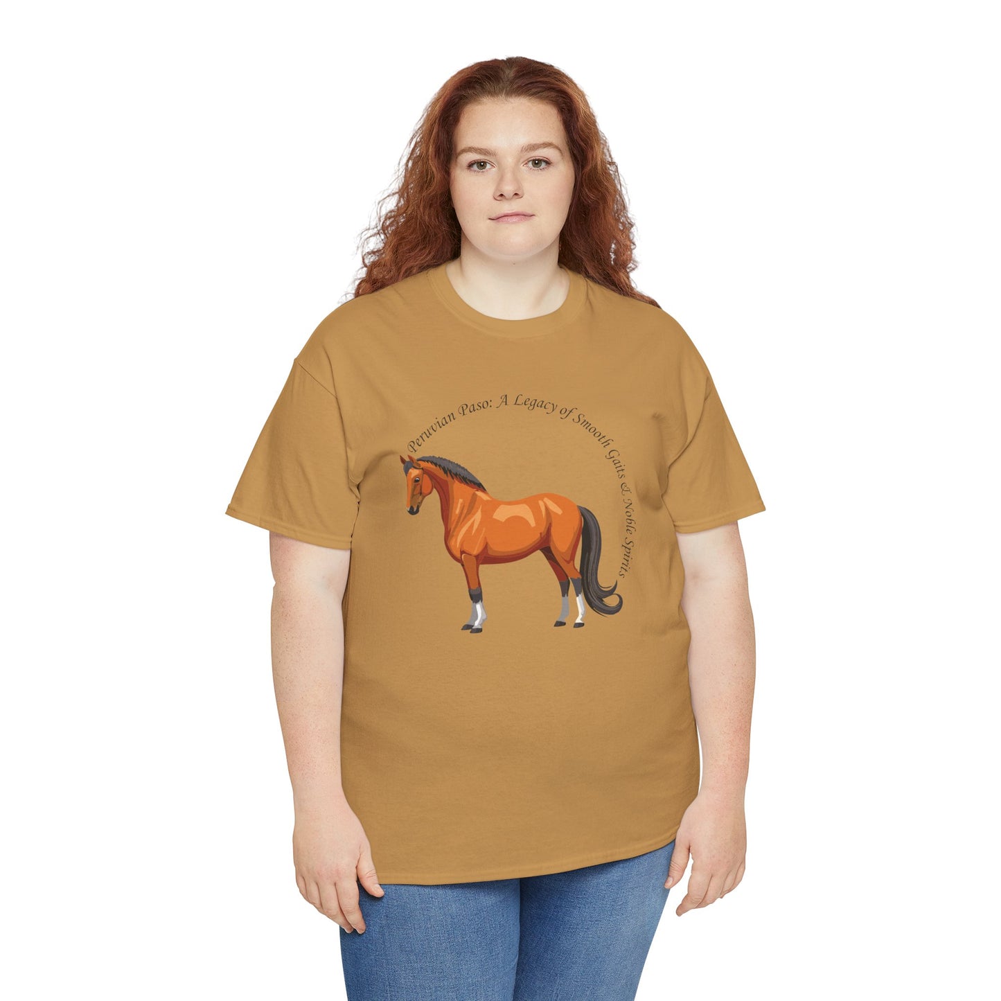 Peruvian Paso Passion Unisex Heavy Cotton Tee - Horse Graphic T-Shirt for Animal Lovers