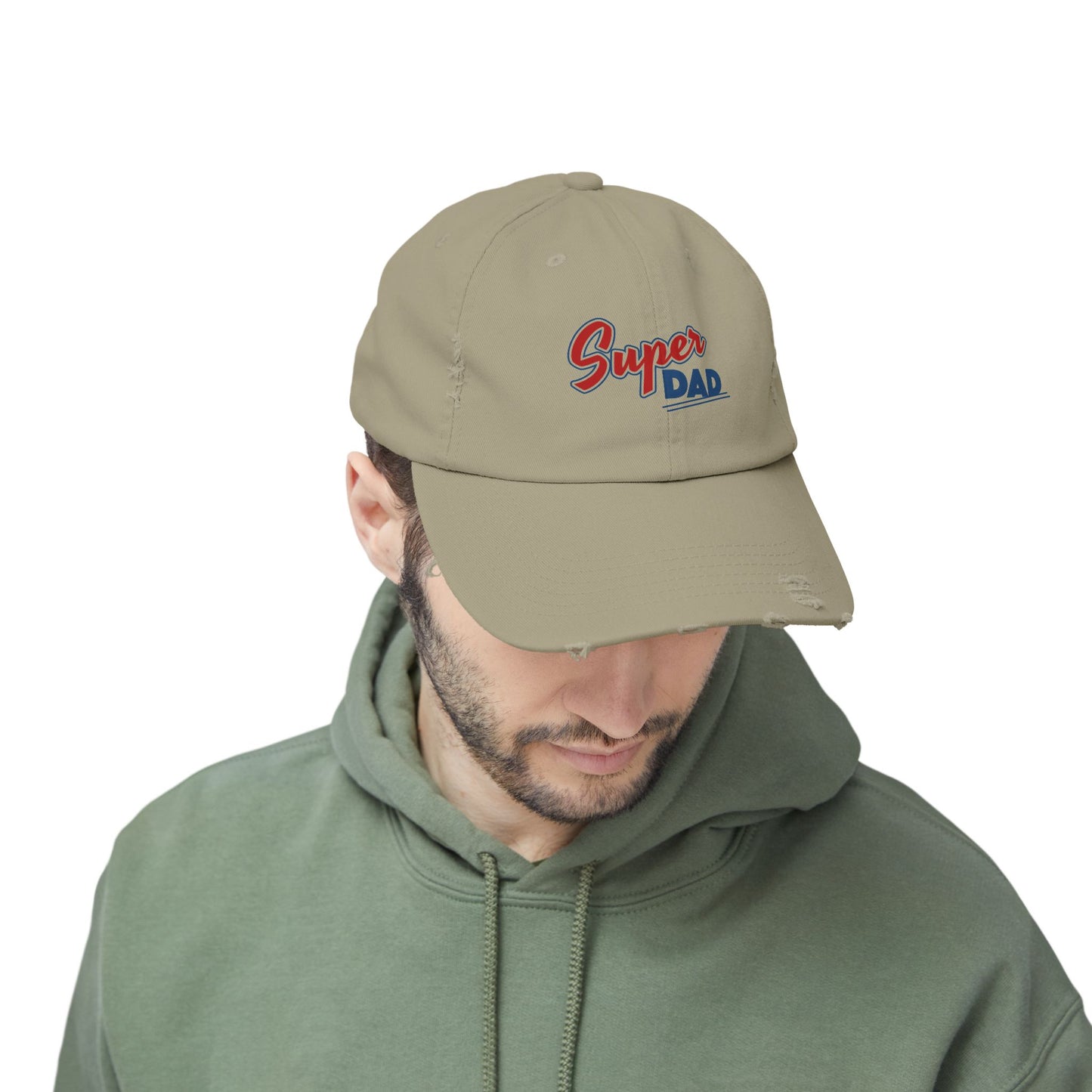Super Dad Distressed Cap | Gift for Dad, Casual Summer Hat, Cool Dad Accessories, Father's Day Gift, Stylish Cap