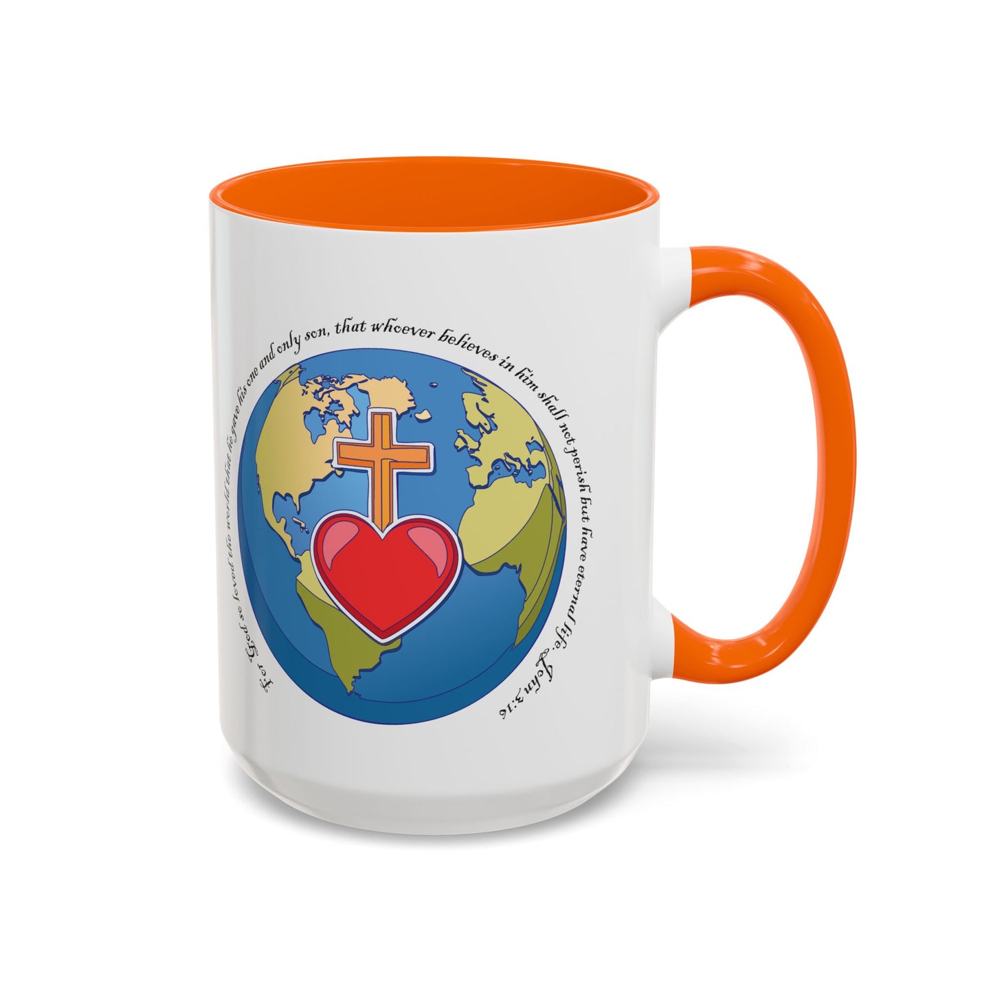 Taza de café con acento inspirador: diseño de fe y amor, perfecta para la motivación diaria.