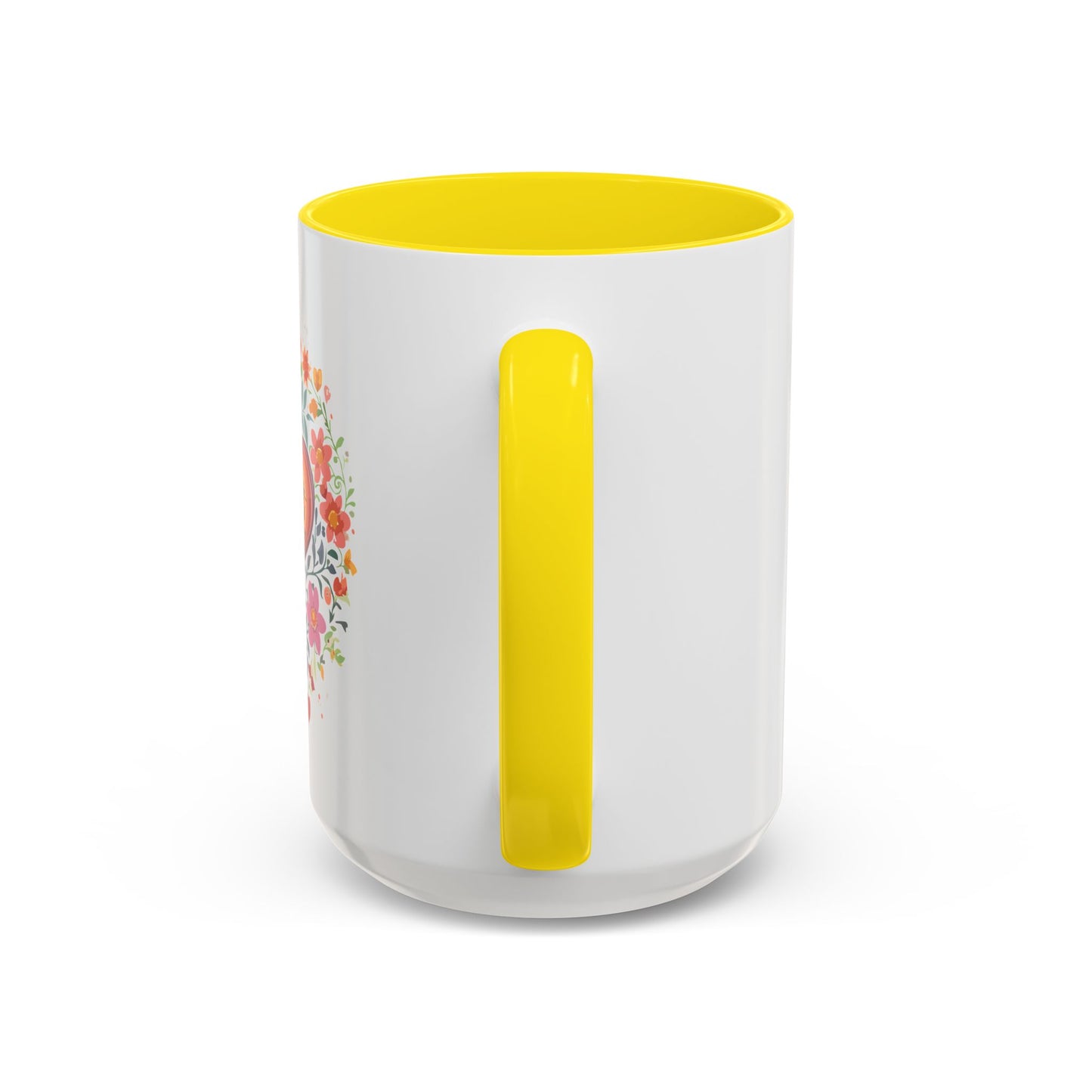 Mom Appreciation Heart Coffee Mug | Floral Design | 11 & 15oz Accent Mug