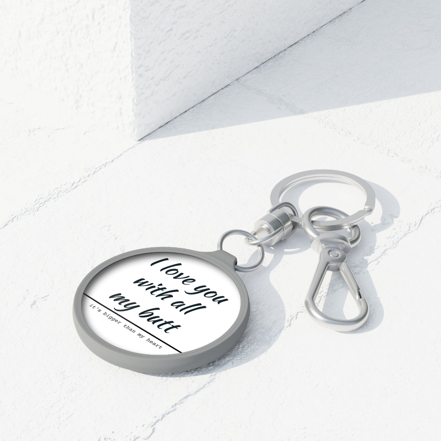 Love You Keyring Tag - Funny Love Quote, Ideal Gift for Partner