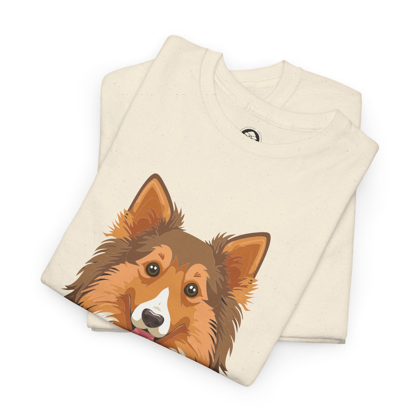 Camiseta unisex de algodón grueso con diseño de perro pastor de Shetland: gracia, inteligencia y mucho pelo