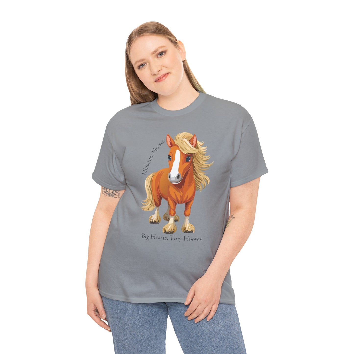 Miniature Horse Unisex Heavy Cotton Tee