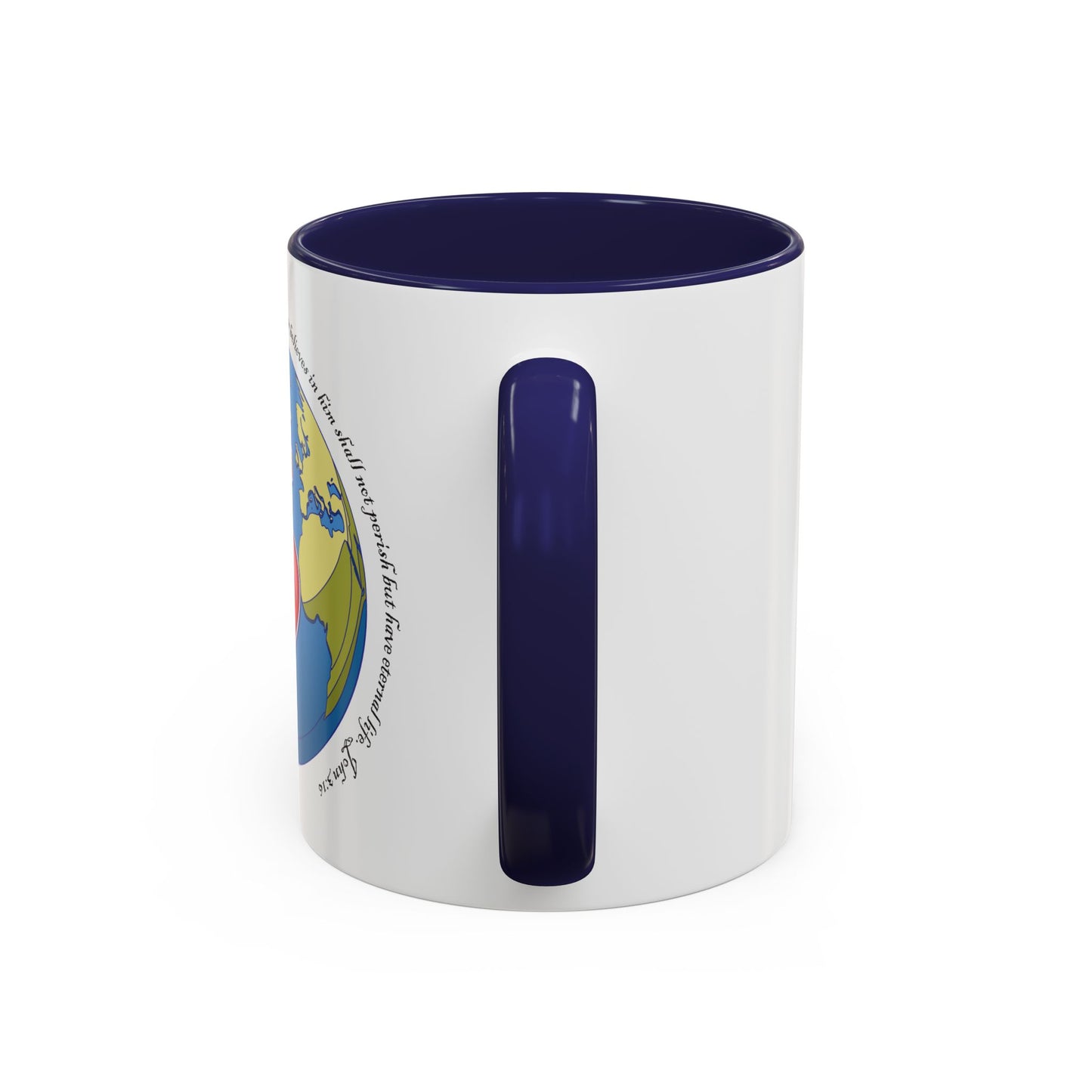 Taza de café con acento inspirador: diseño de fe y amor, perfecta para la motivación diaria.