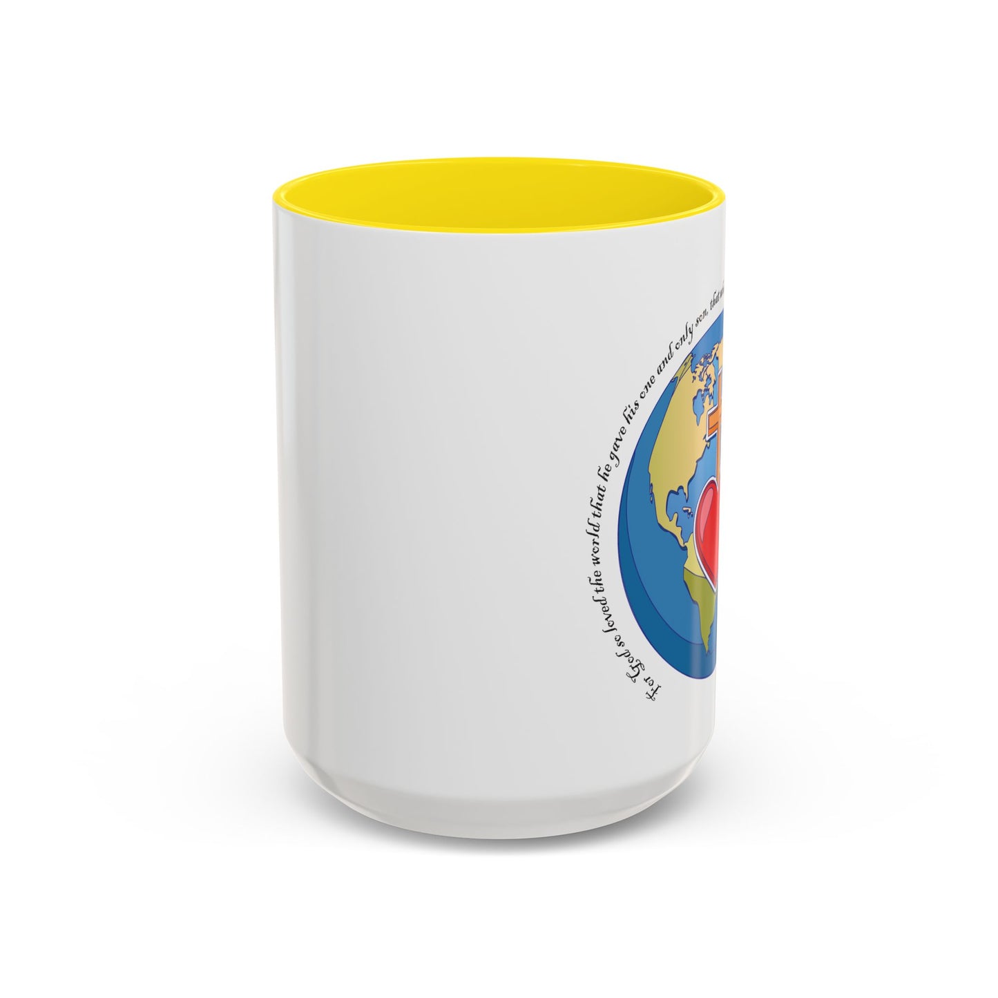 Taza de café con acento inspirador: diseño de fe y amor, perfecta para la motivación diaria.