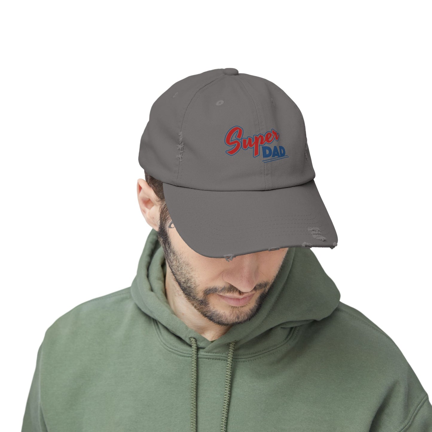 Super Dad Distressed Cap | Gift for Dad, Casual Summer Hat, Cool Dad Accessories, Father's Day Gift, Stylish Cap