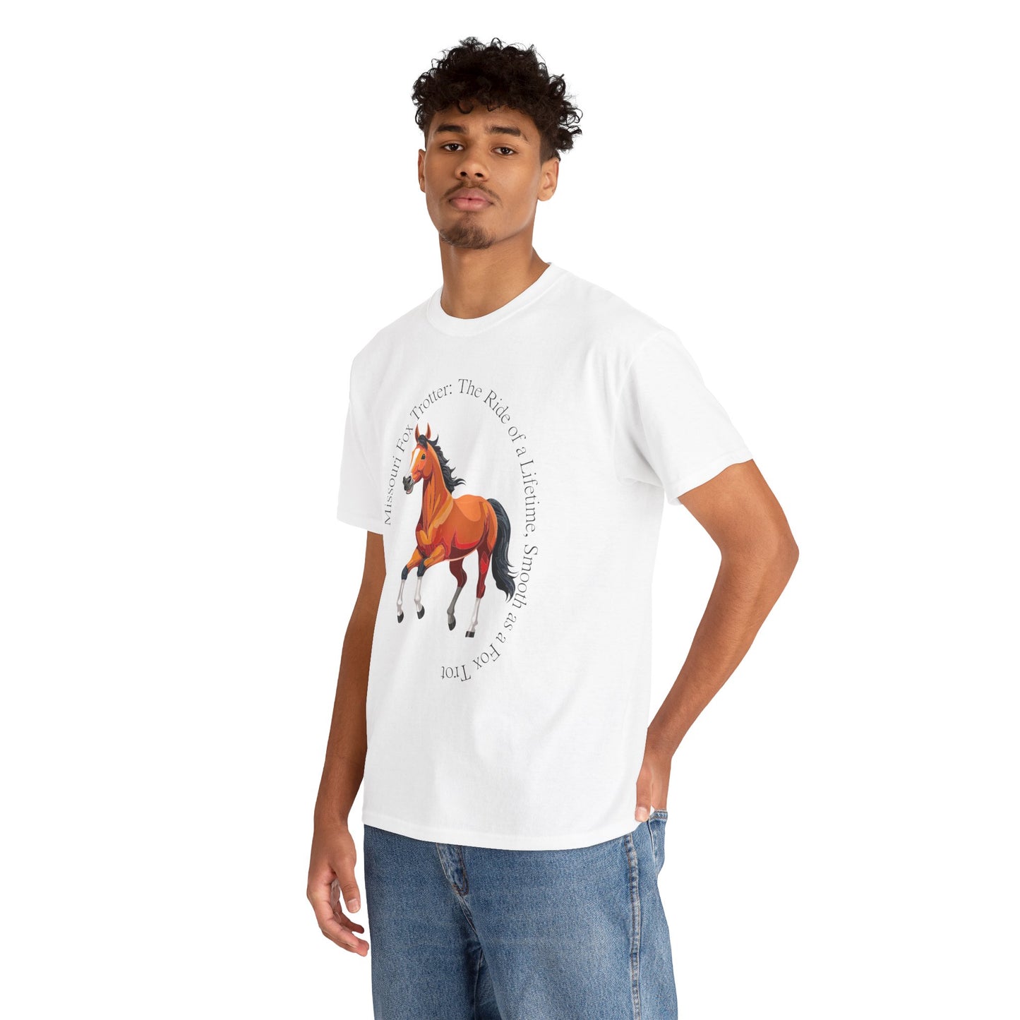 Missouri Fox Trotter: Unisex Heavy Cotton Horse Tee