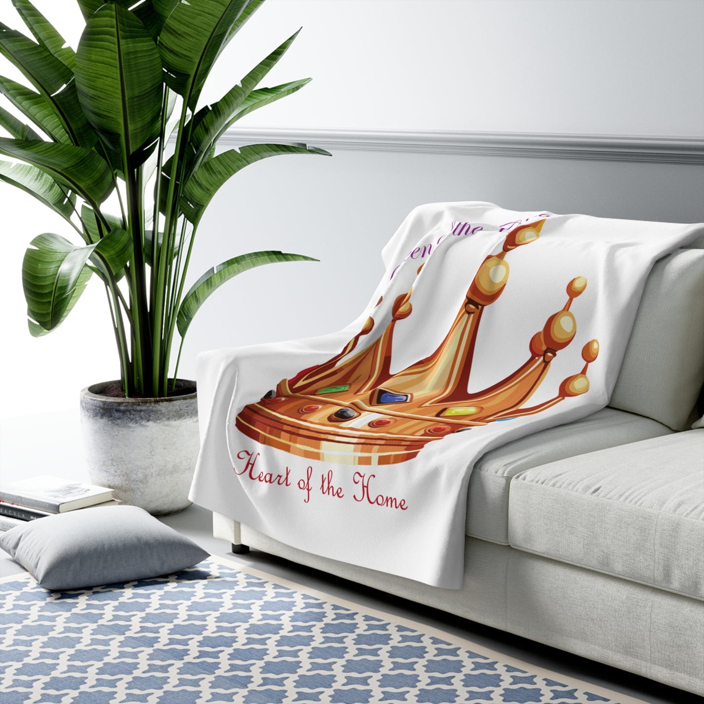 Queen of the Chaos Sherpa Fleece Blanket - Heart of the Home