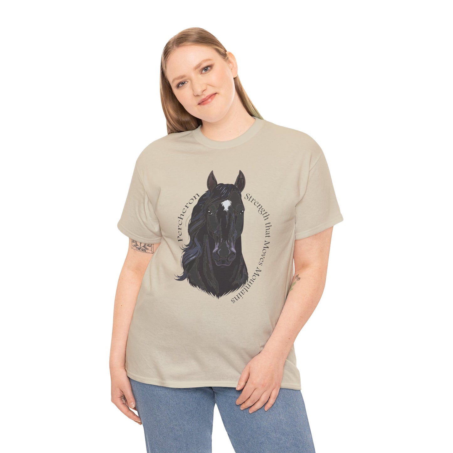 Percheron Unisex Heavy Cotton Tee - Horse Design