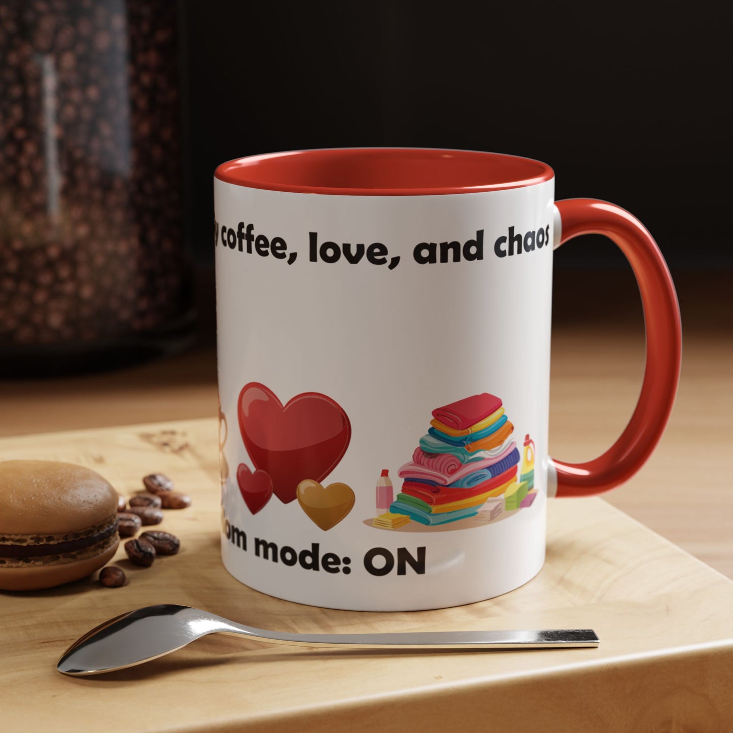 Mom Life Coffee Mug - 'Fueled by Coffee, Love & Chaos' - Perfect Gift for Moms