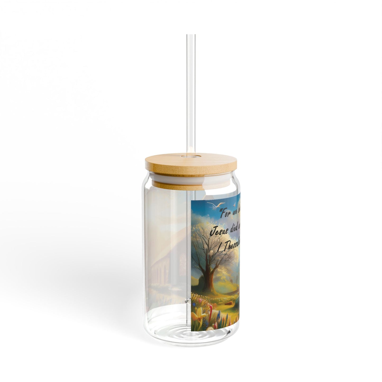 Vaso inspirador con versículo religioso - 16 oz