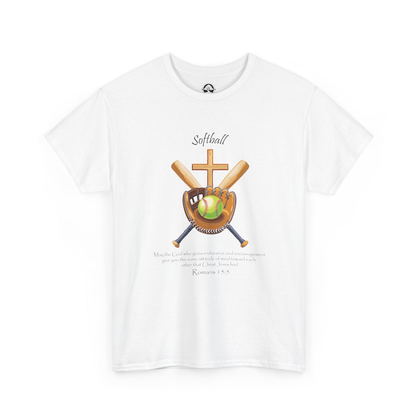 Camiseta unisex de algodón grueso "Softball Faith": perfecta para jugadores y aficionados