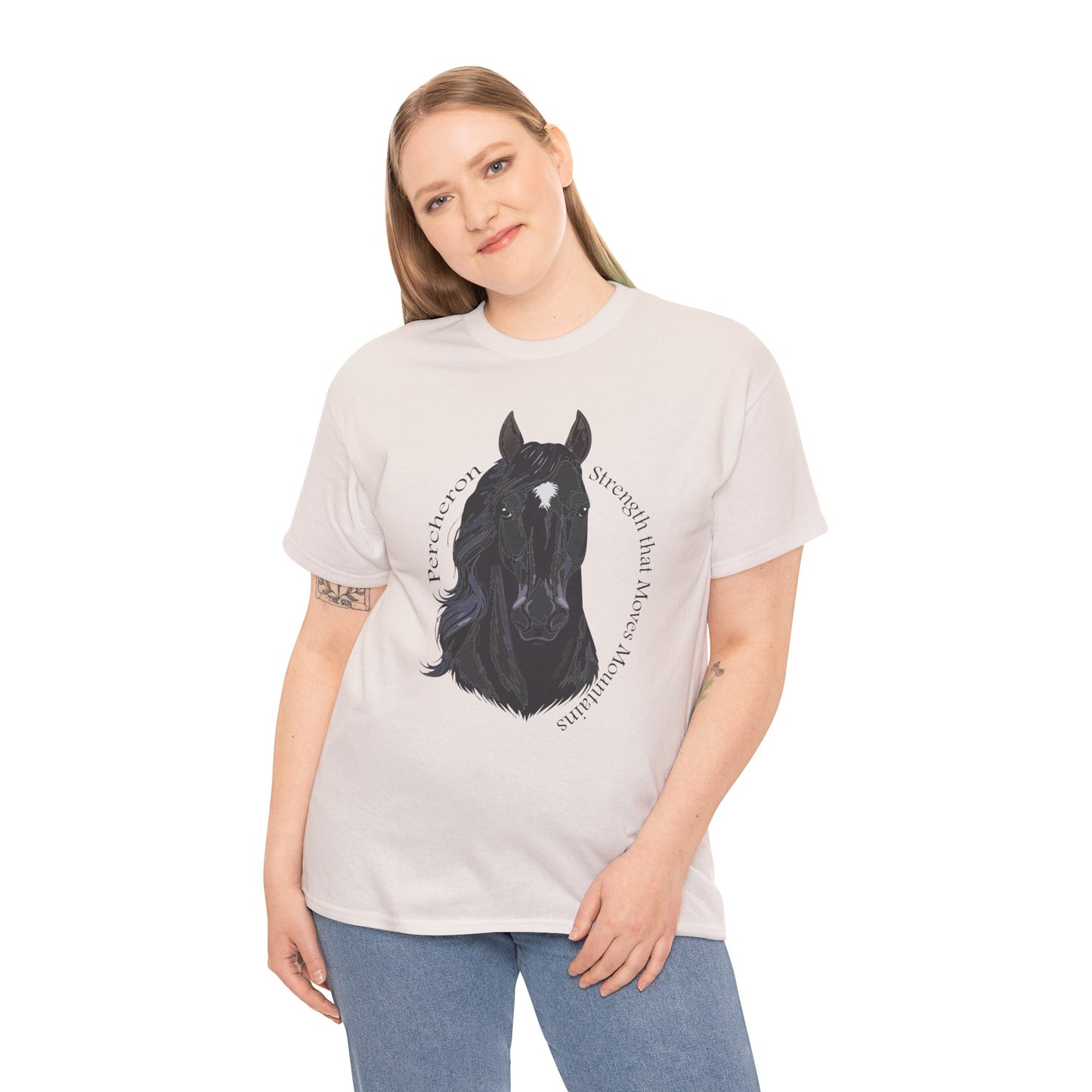 Percheron Unisex Heavy Cotton Tee - Horse Design