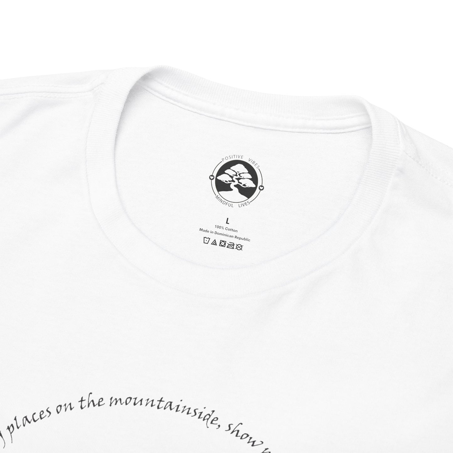 Camiseta unisex de algodón grueso inspirada en la naturaleza - con escritura