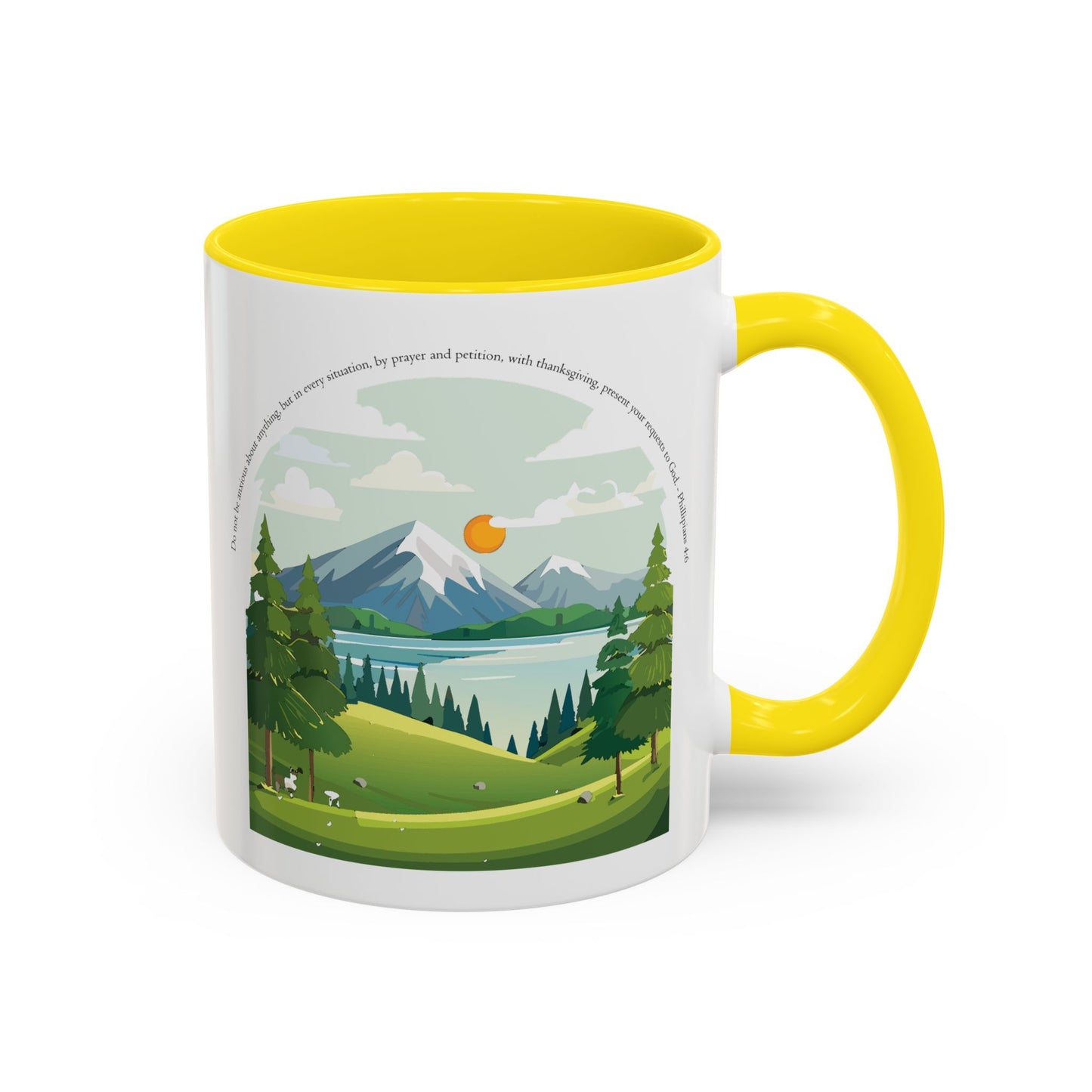 Taza de café inspiradora de naturaleza: perfecta para amantes de las actividades al aire libre y motivación matutina.