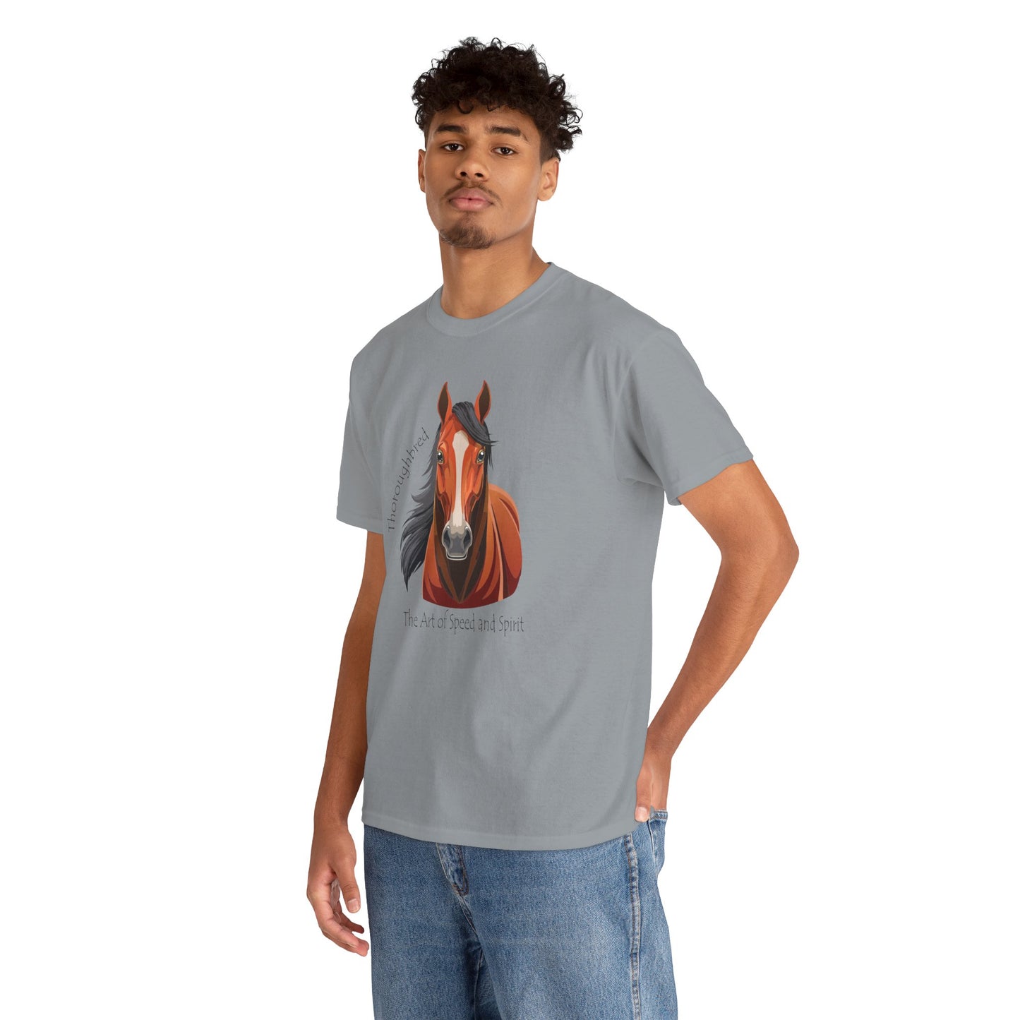 Thoroughbred Horse Unisex Heavy Cotton Tee