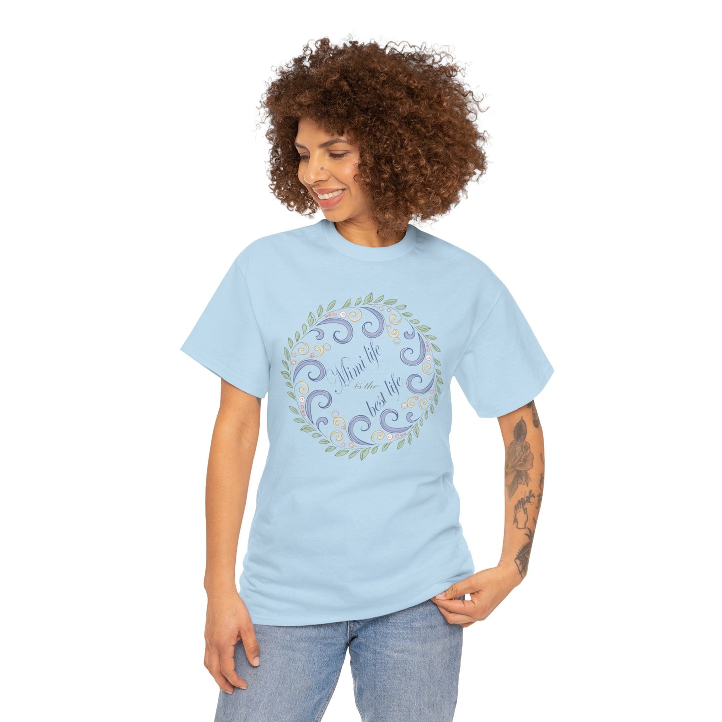 Inspirational Unisex Heavy Cotton Tee - "Mimi Life is the best life"