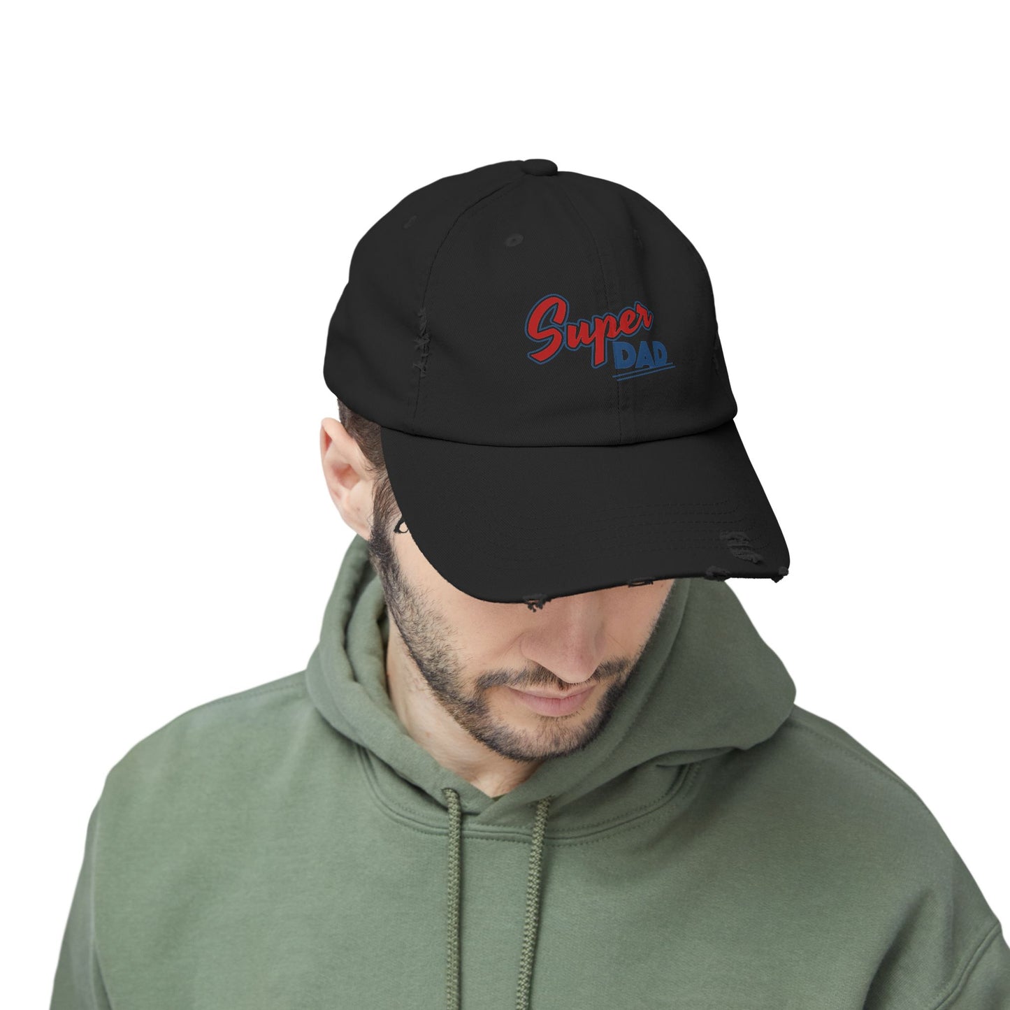 Super Dad Distressed Cap | Gift for Dad, Casual Summer Hat, Cool Dad Accessories, Father's Day Gift, Stylish Cap
