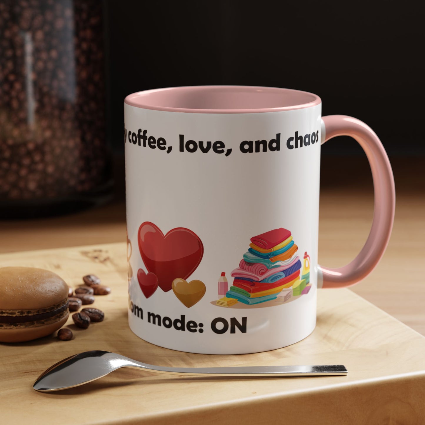 Mom Life Coffee Mug - 'Fueled by Coffee, Love & Chaos' - Perfect Gift for Moms