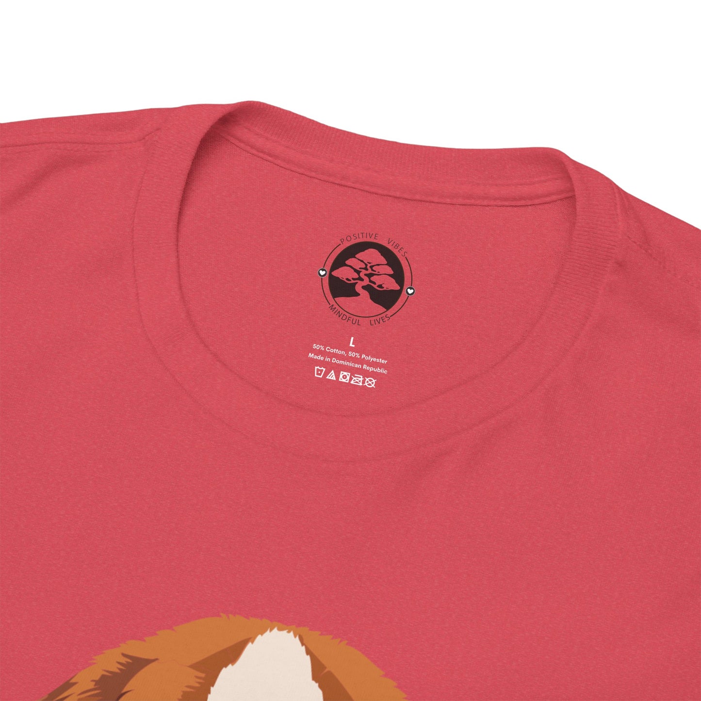 Camiseta unisex de algodón grueso con diseño de San Bernardo: Un abrazo en forma de perro