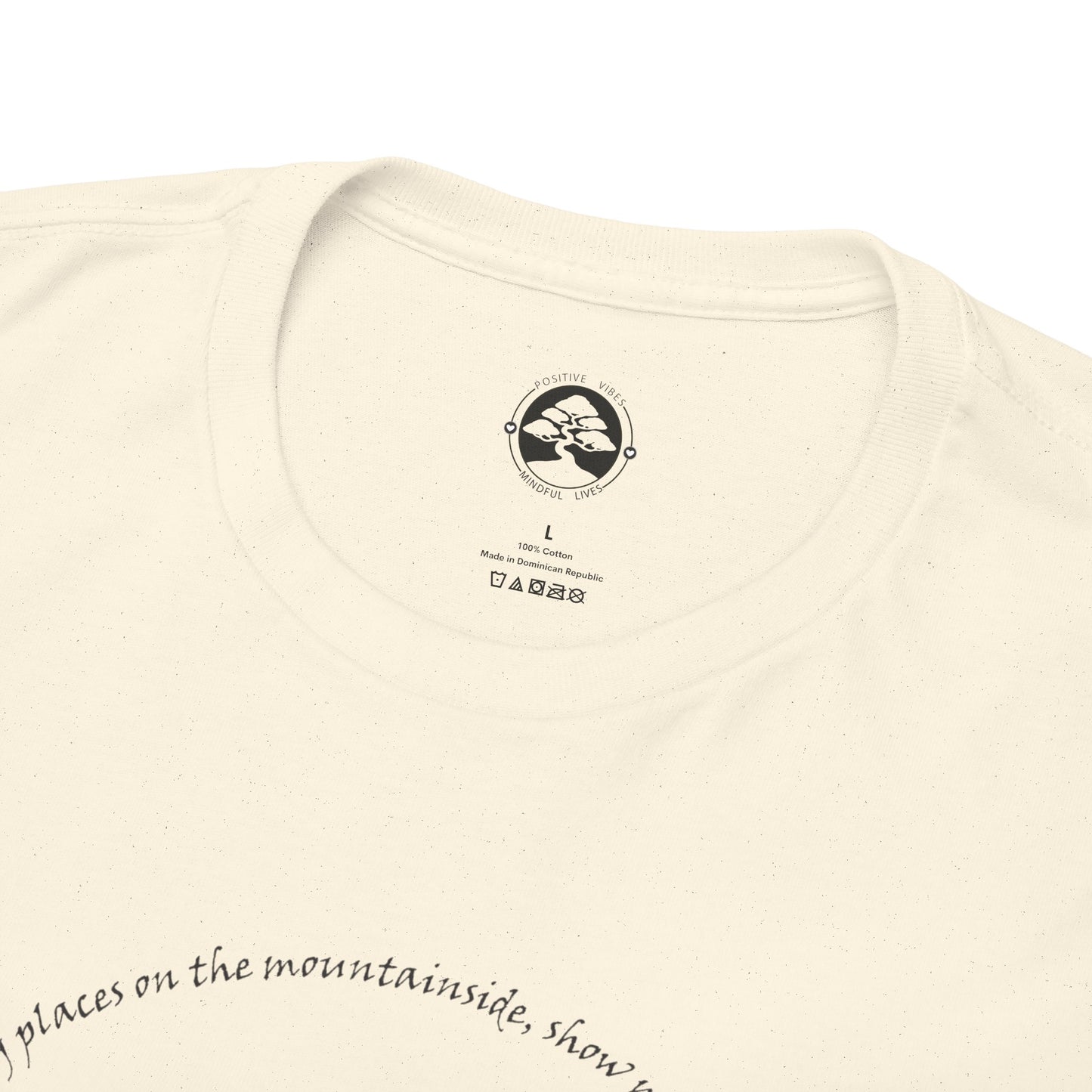 Camiseta unisex de algodón grueso inspirada en la naturaleza - con escritura