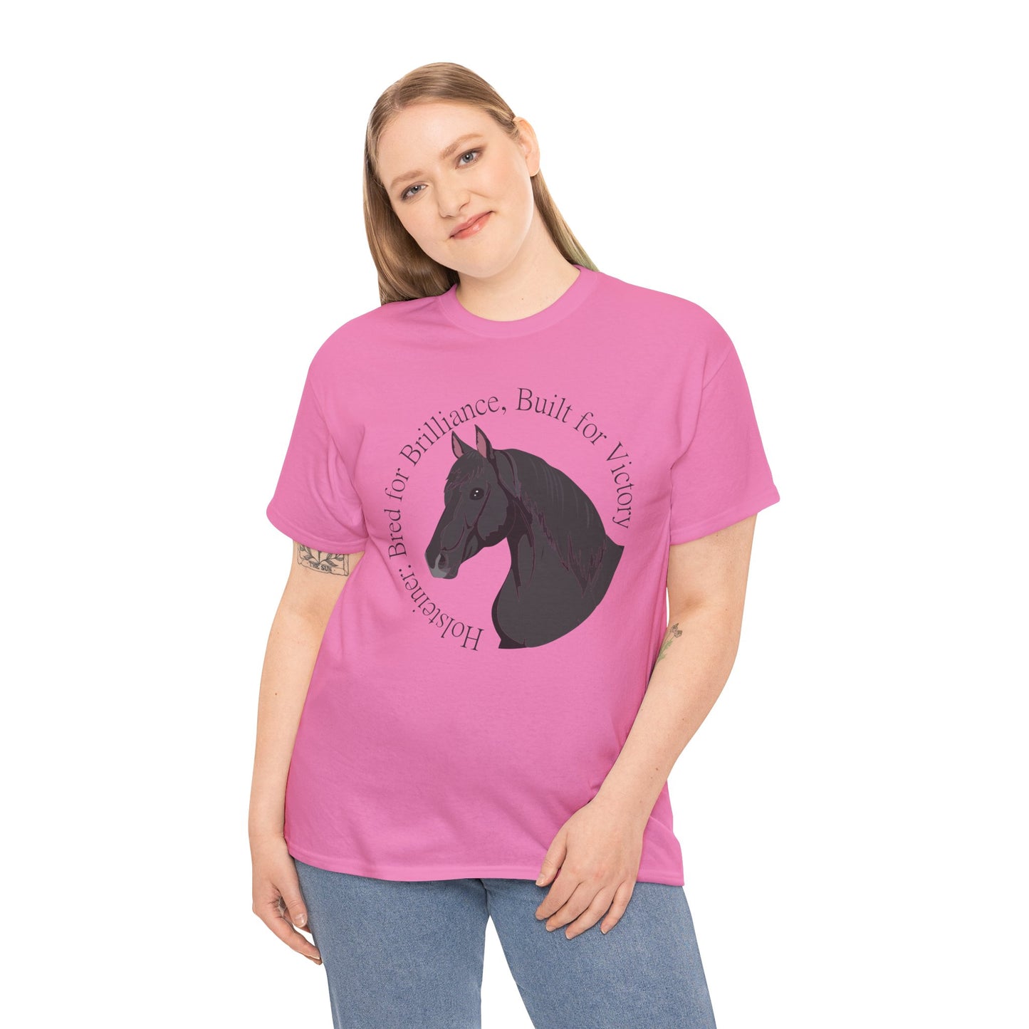 Holsteiner Horse Lover Unisex Heavy Cotton Tee - "Bred for Brilliance, Built for Victory"