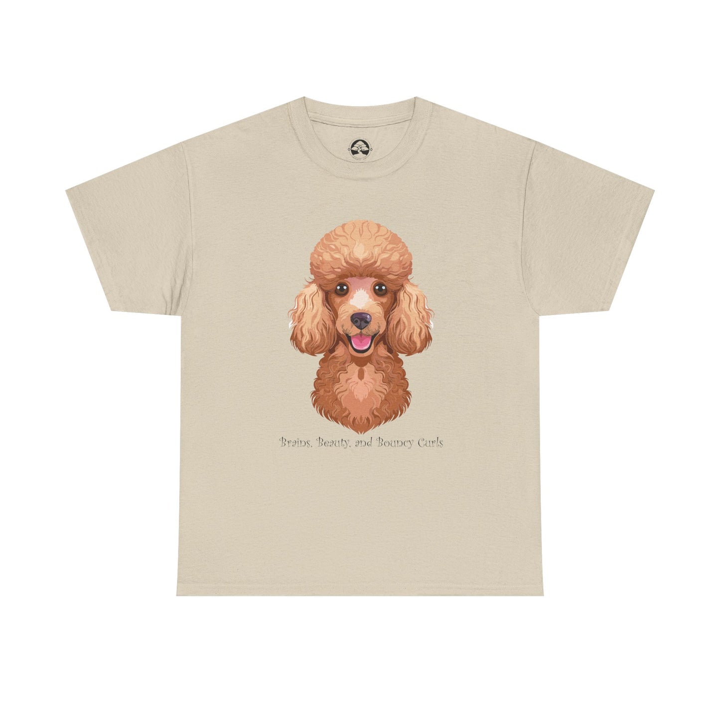 Caniche - Camiseta unisex de algodón grueso con inteligencia, belleza y rizos elásticos