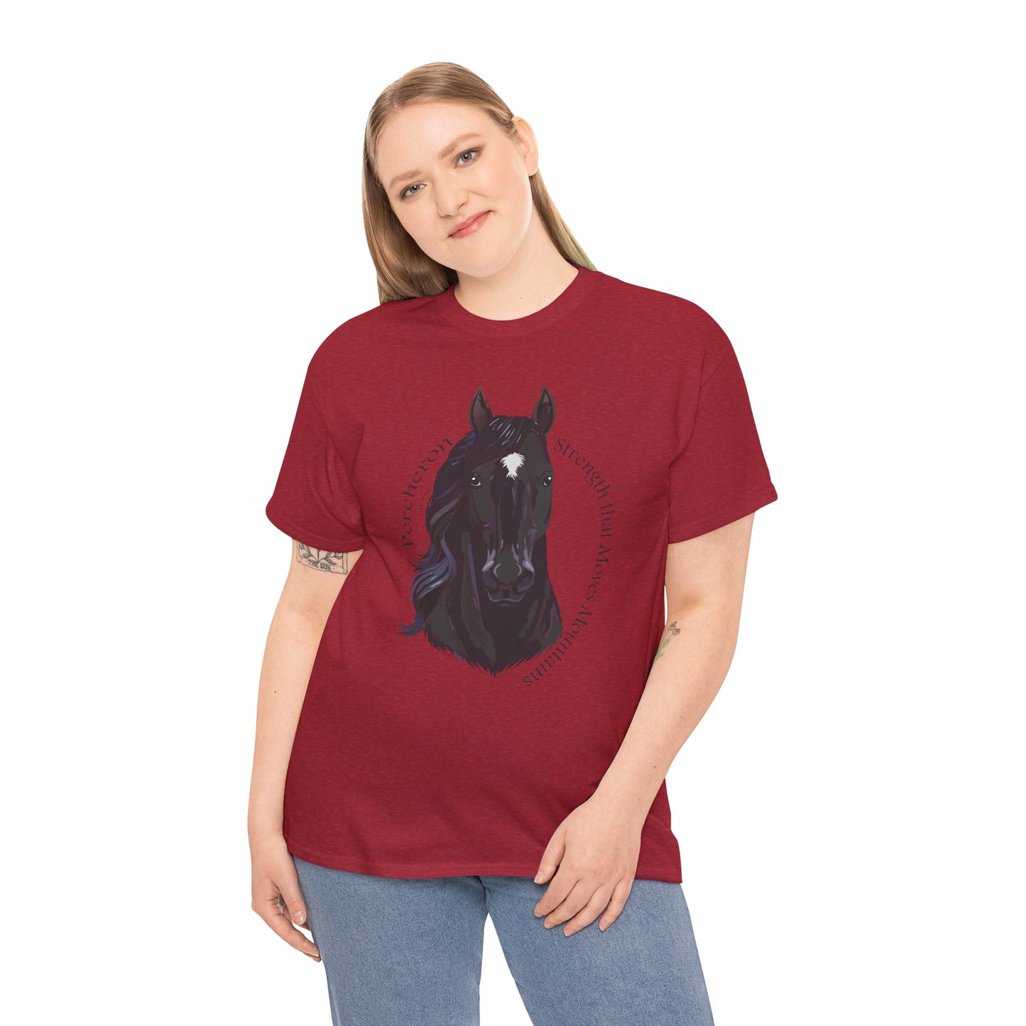 Percheron Unisex Heavy Cotton Tee - Horse Design