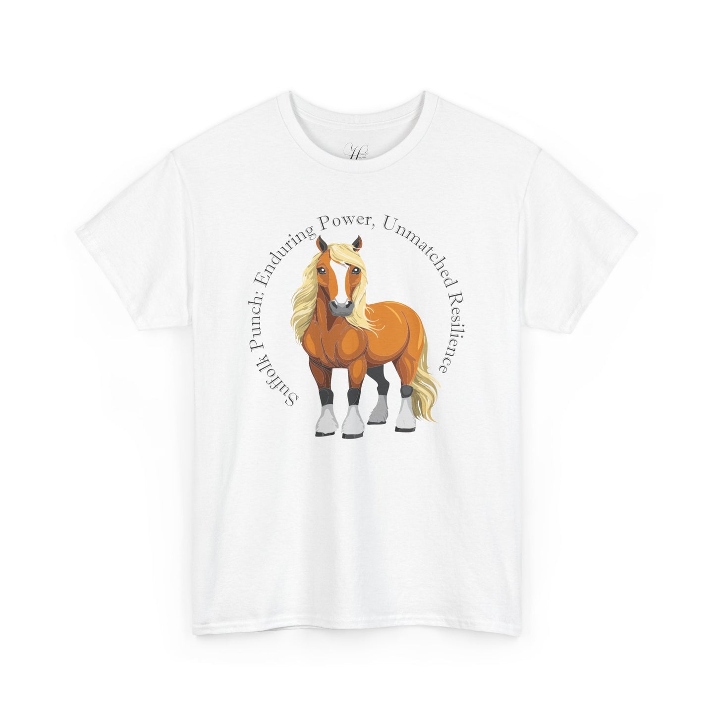 Suffolk Punch Unisex Heavy Cotton Tee - Enduring Power Horse Graphic Tee