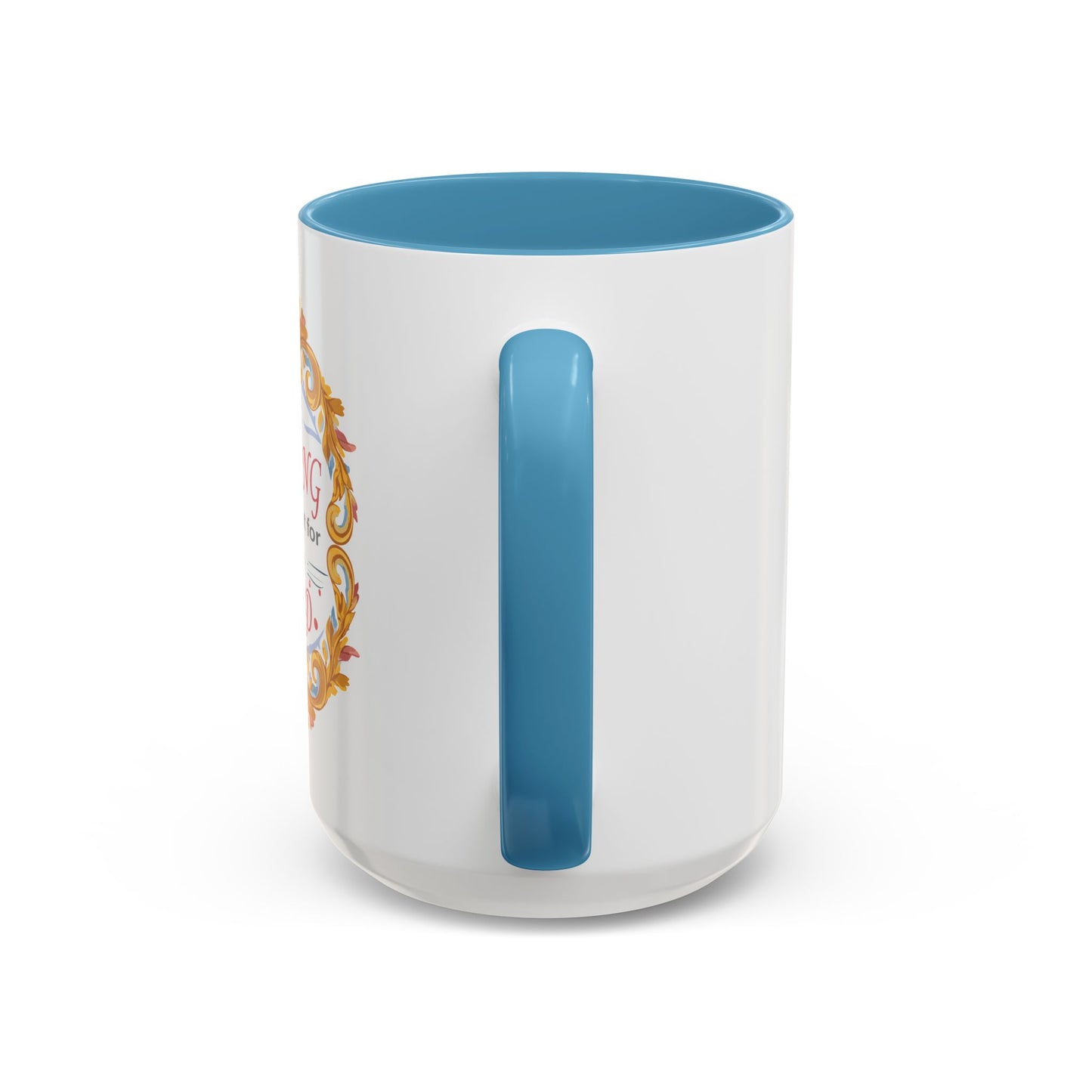 Taza de café con acento inspirador: "Esfuérzate y espera en el Señor"