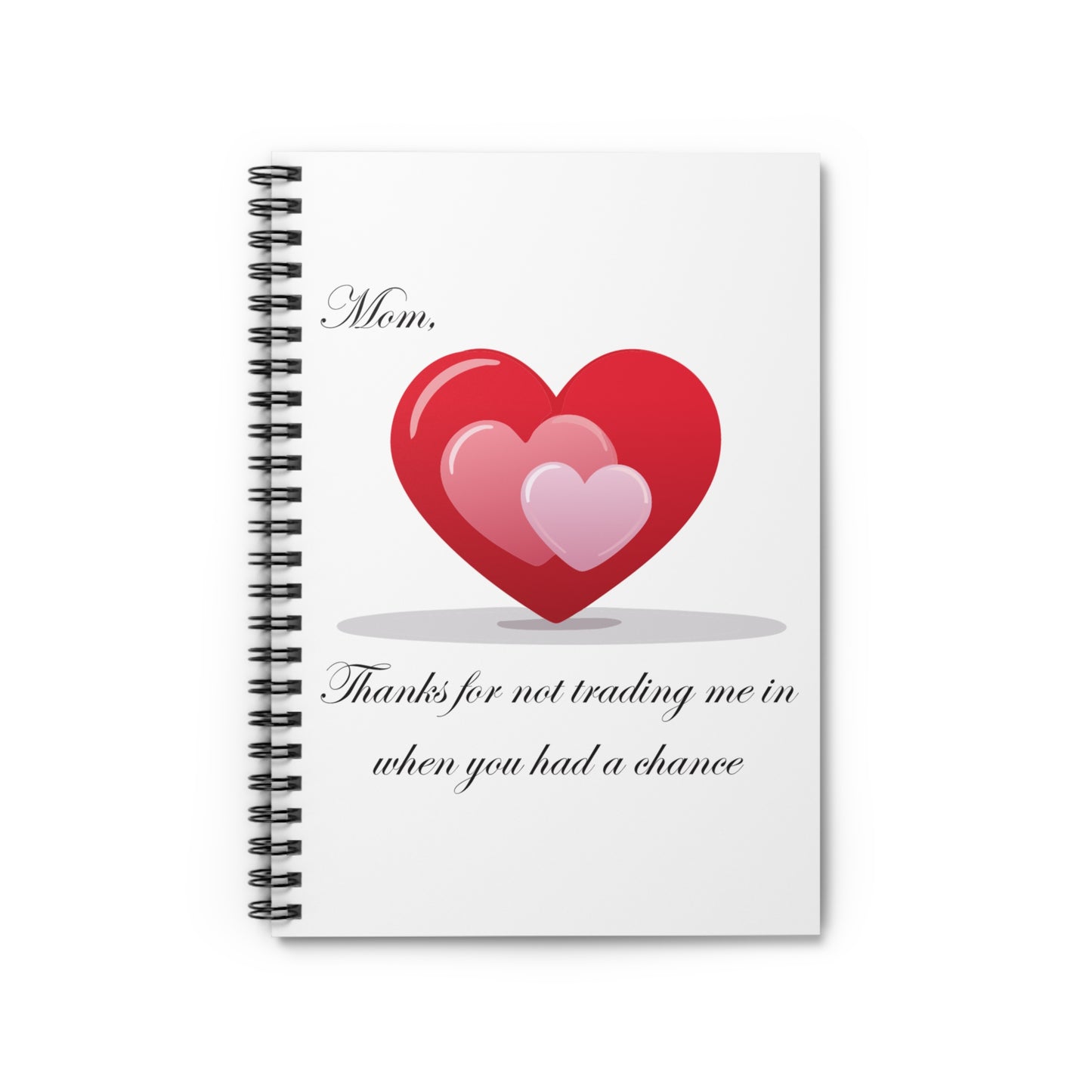 Heartfelt Spiral Notebook for Mom - Thank You Gift