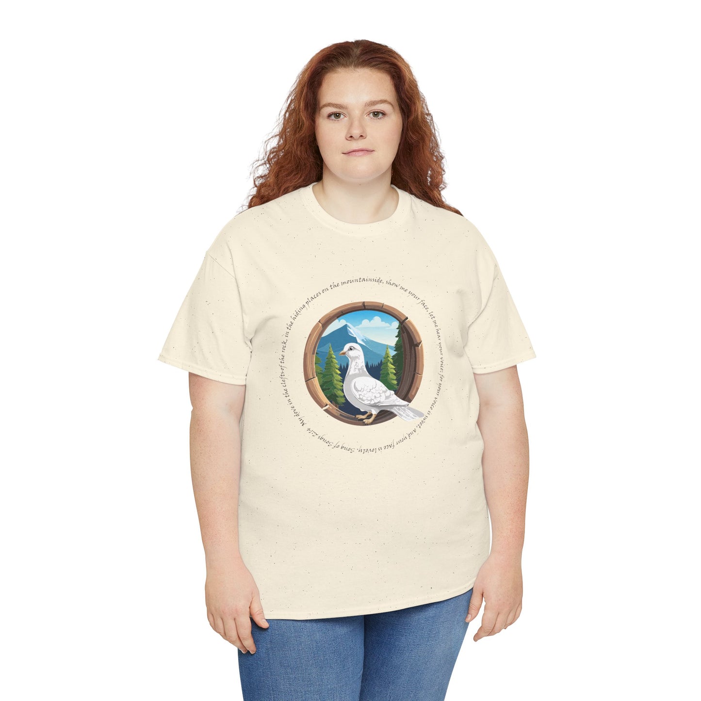 Camiseta unisex de algodón grueso inspirada en la naturaleza - con escritura