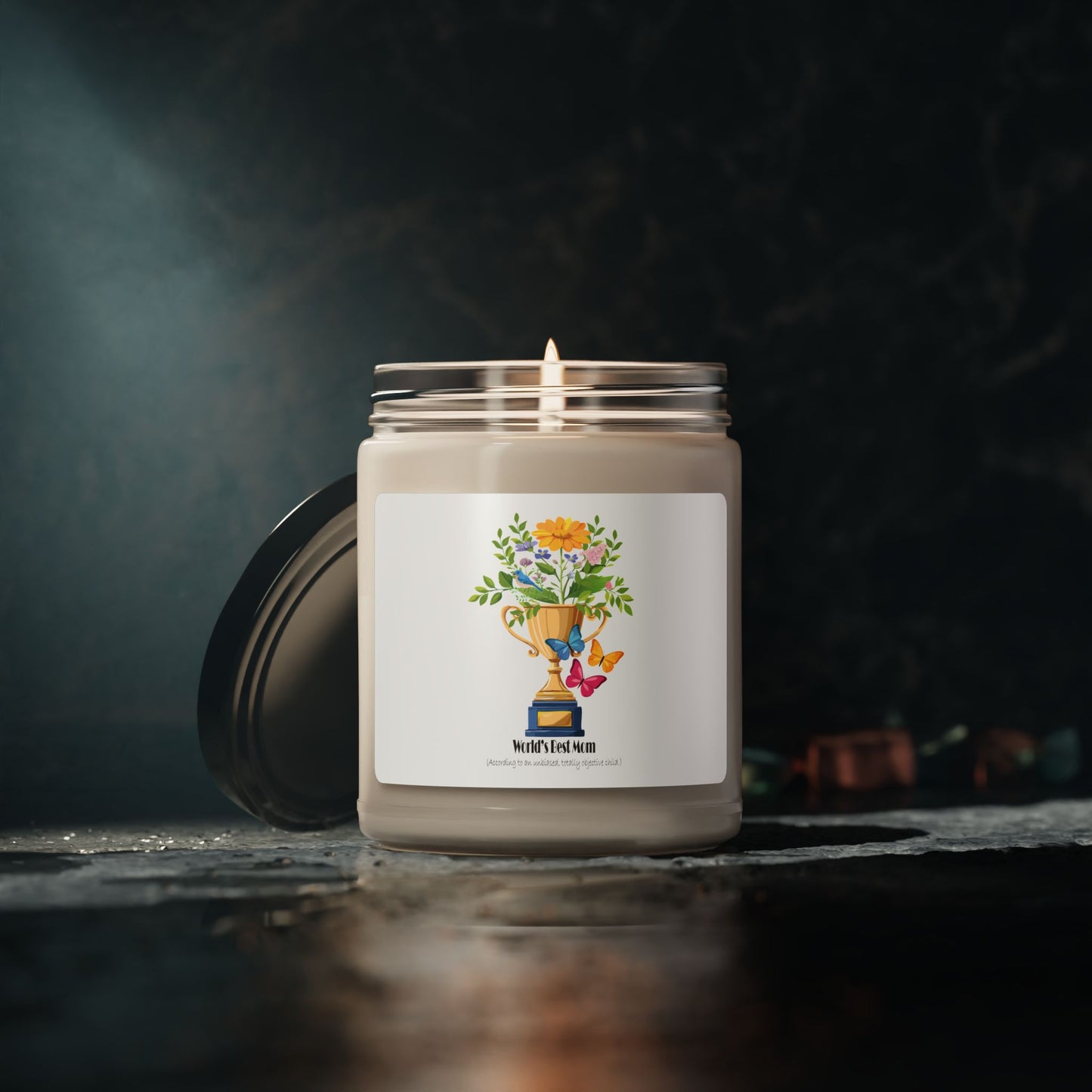 Floral Trophy Scented Soy Candle for Mom - 9oz