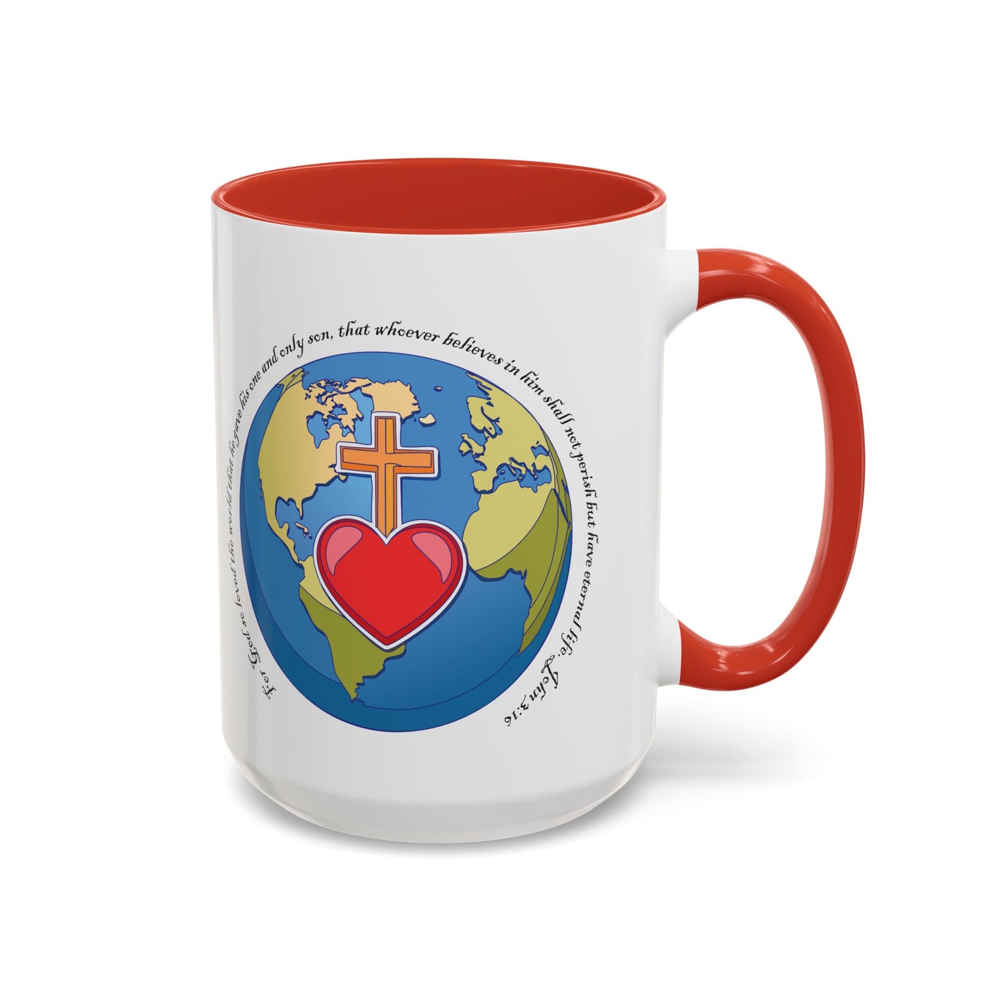 Taza de café con acento inspirador: diseño de fe y amor, perfecta para la motivación diaria.