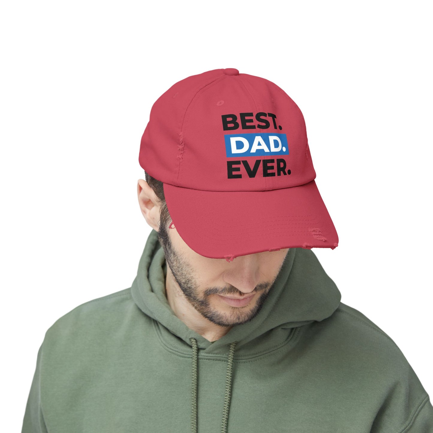 Best Dad Ever Distressed Cap | Unisex Vintage Hat, Father's Day Gift, Casual Dad Accessory, Dad Cap, Gift for New Dad