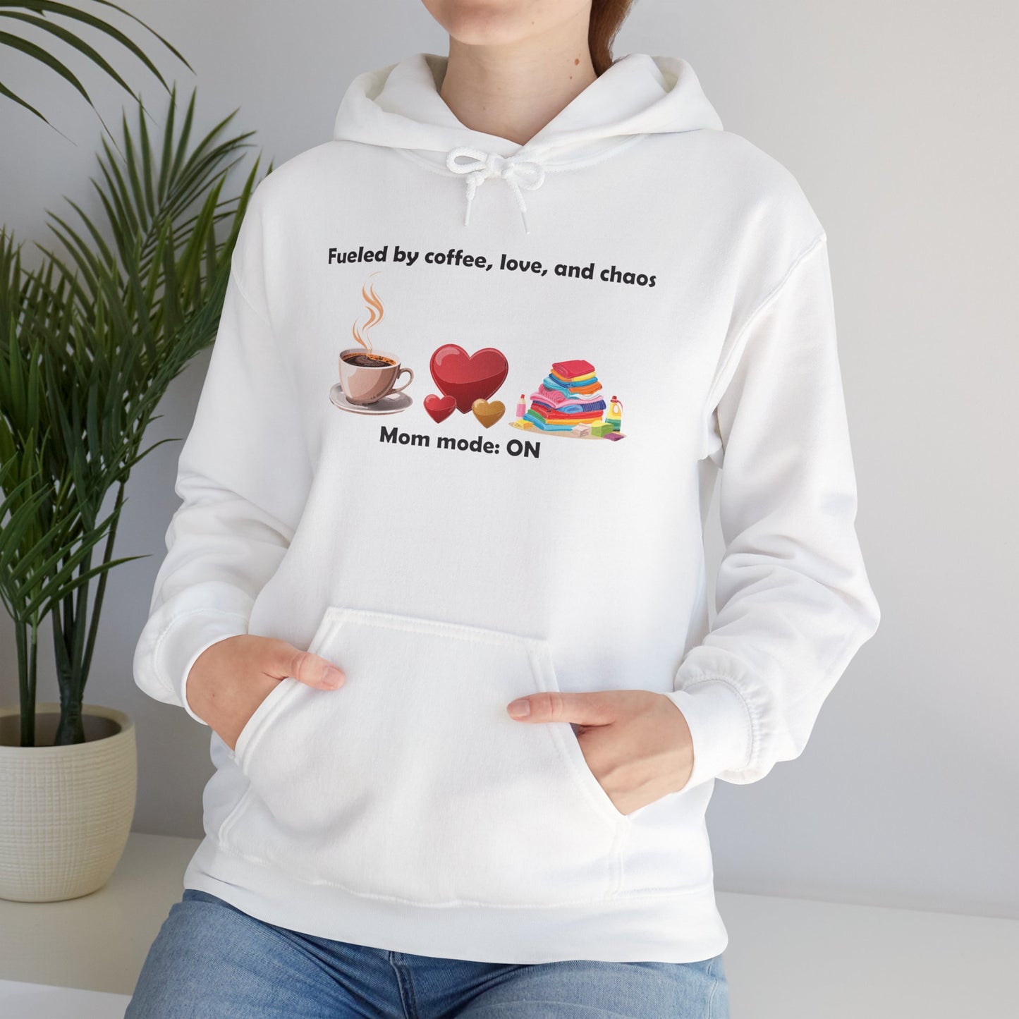 Mom Life Sweatshirt - Fueled by Coffee, Love, and Chaos