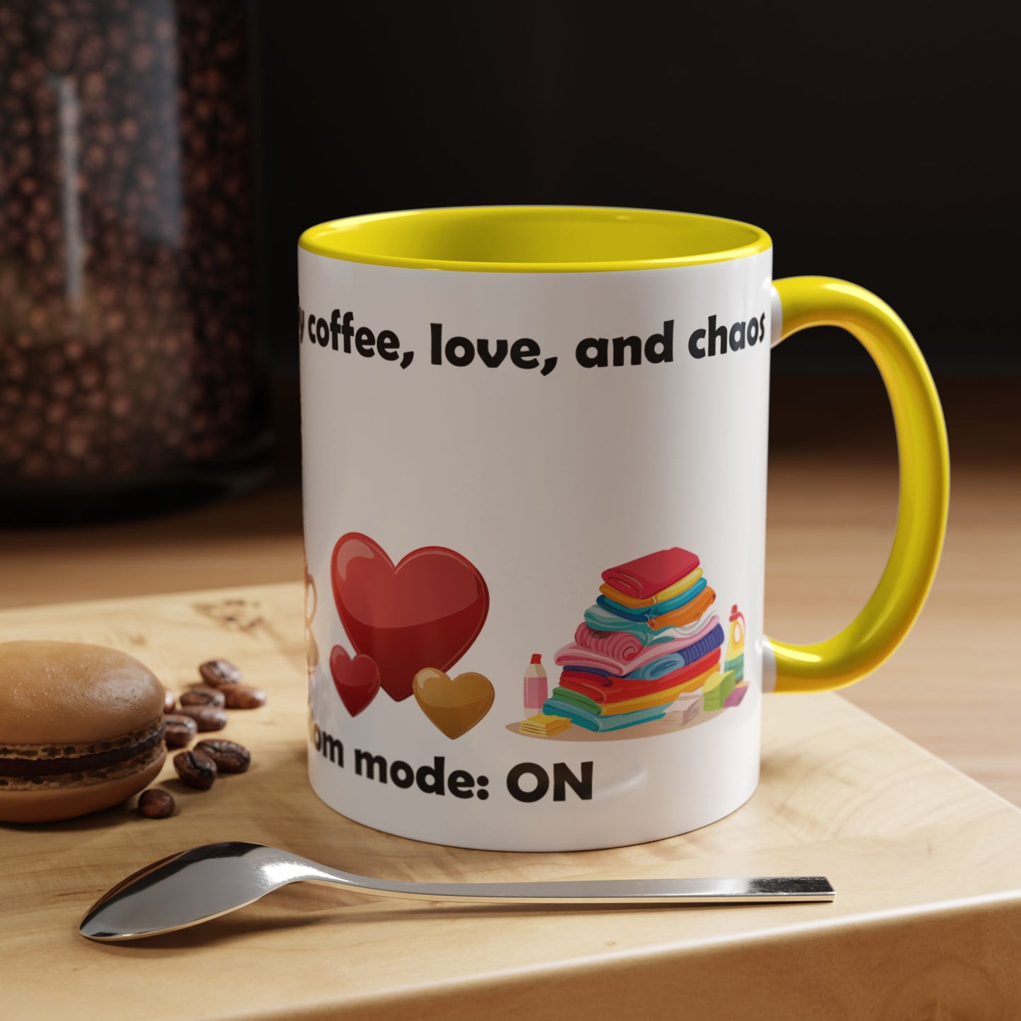 Mom Life Coffee Mug - 'Fueled by Coffee, Love & Chaos' - Perfect Gift for Moms