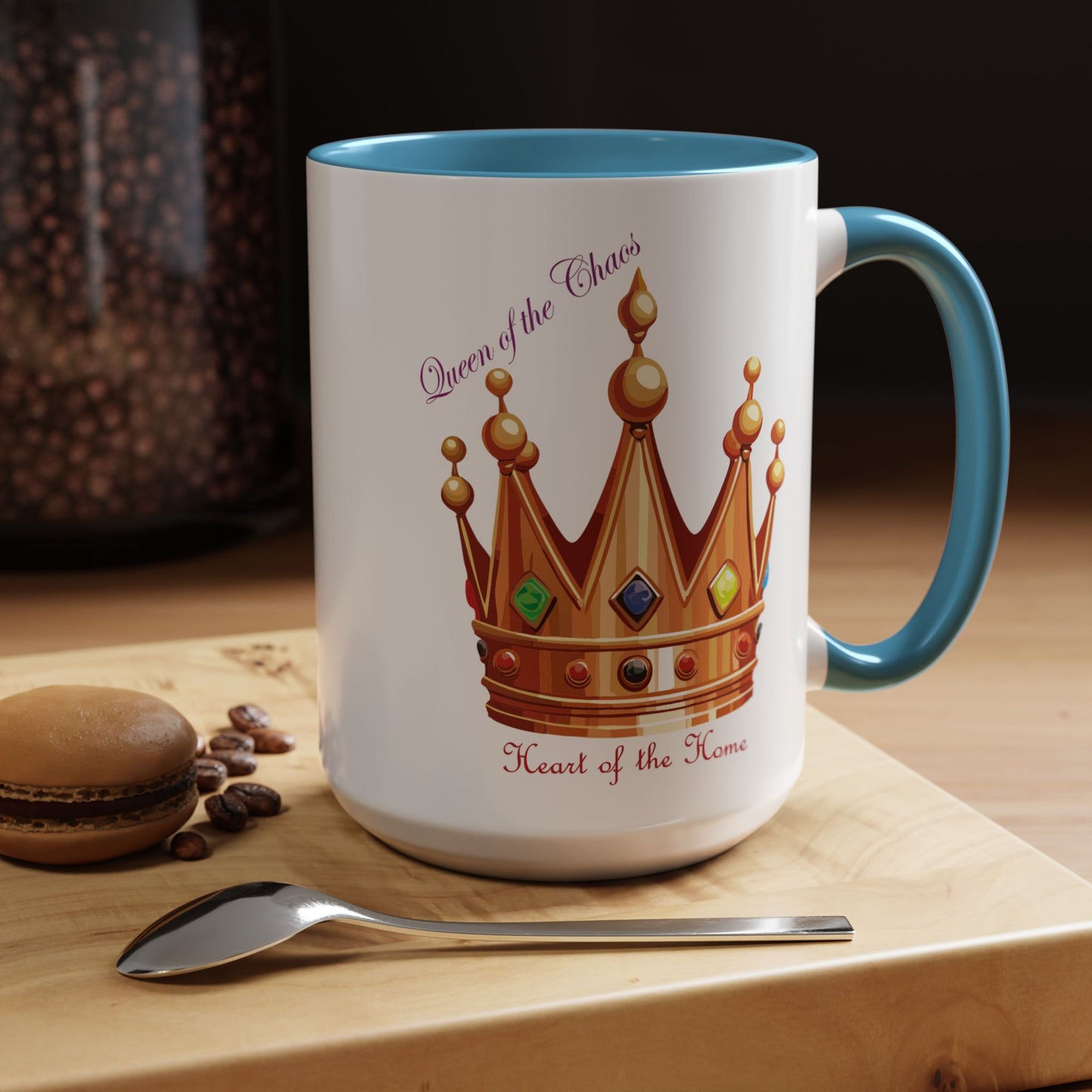 Queen of the Chaos Accent Coffee Mug - 11oz & 15oz - Perfect Gift for Home Decor