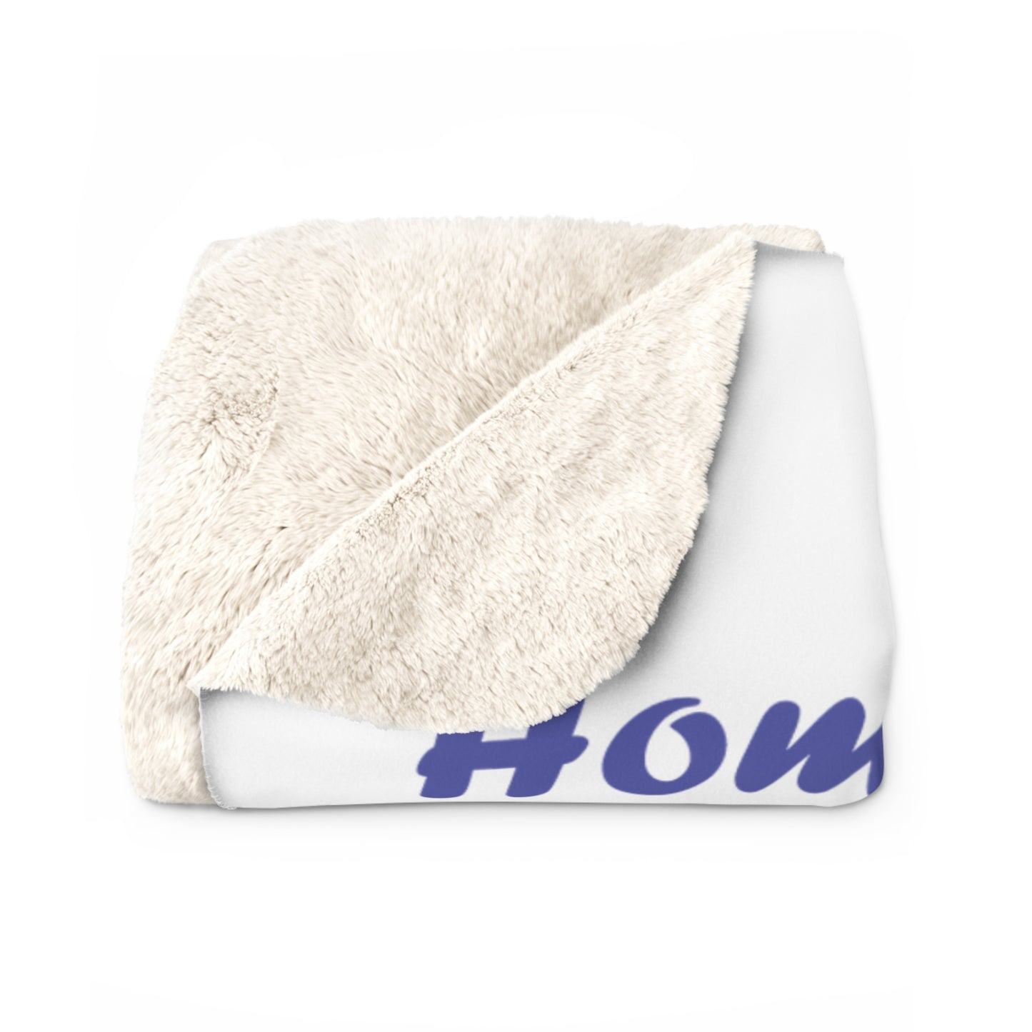Cozy Sherpa Fleece Blanket - 'Home is Where Mom Is'