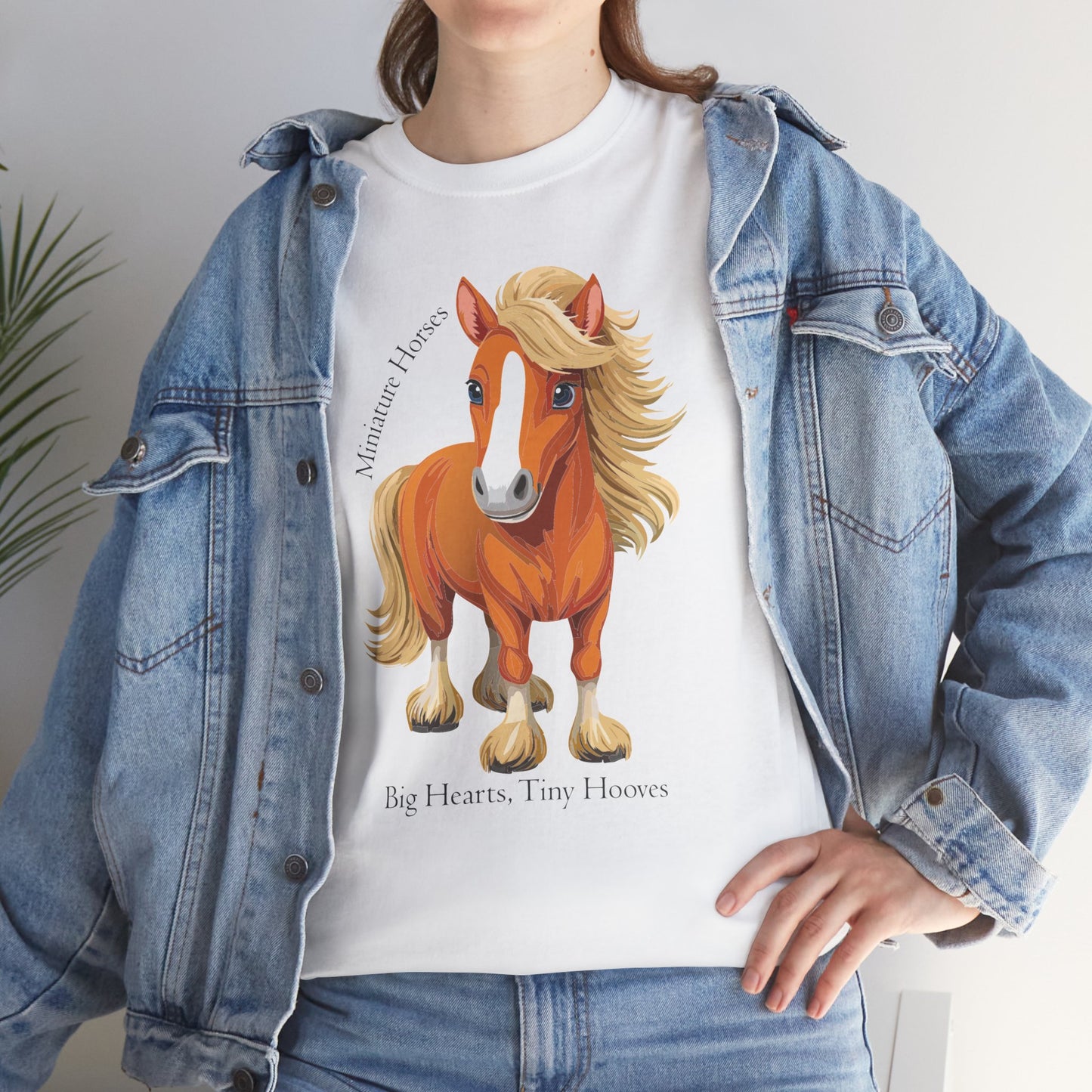 Miniature Horse Unisex Heavy Cotton Tee