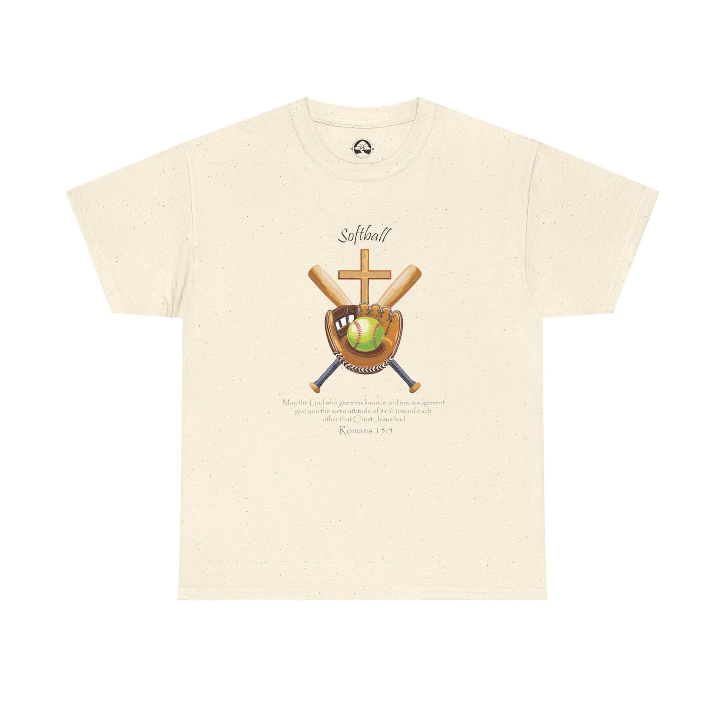 Camiseta unisex de algodón grueso "Softball Faith": perfecta para jugadores y aficionados